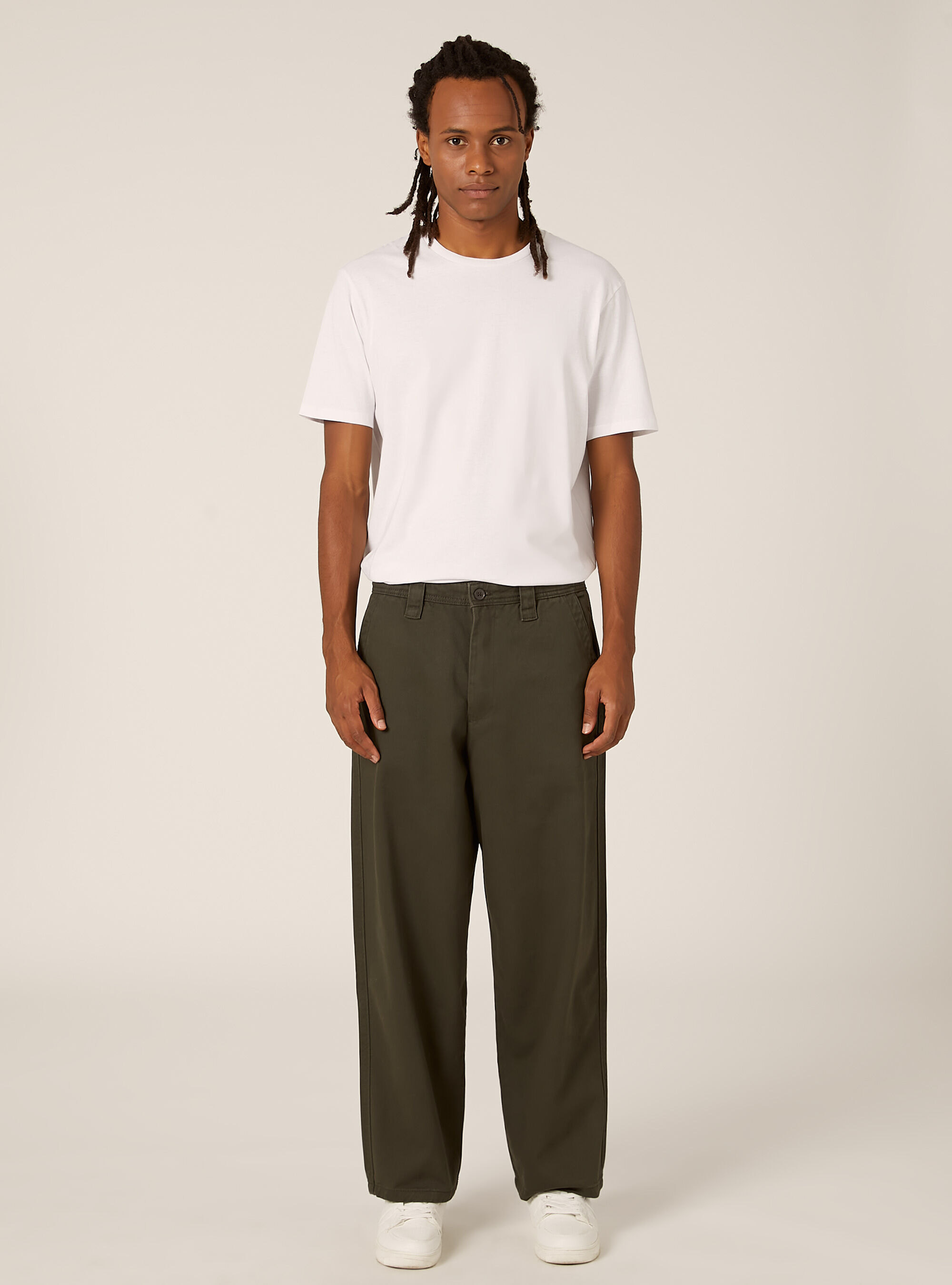 Chino in twill, KY1 KAKY DARK