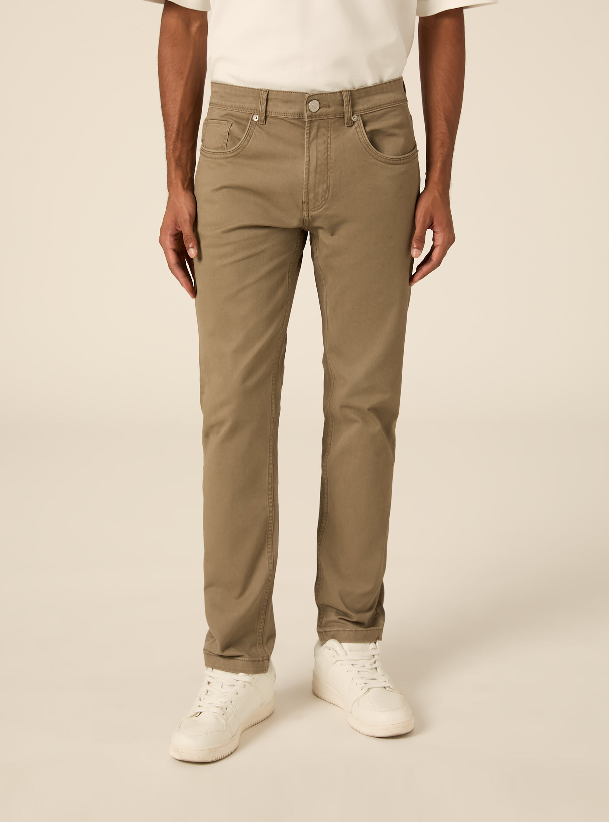 Pantaloni 5 tasche in twill