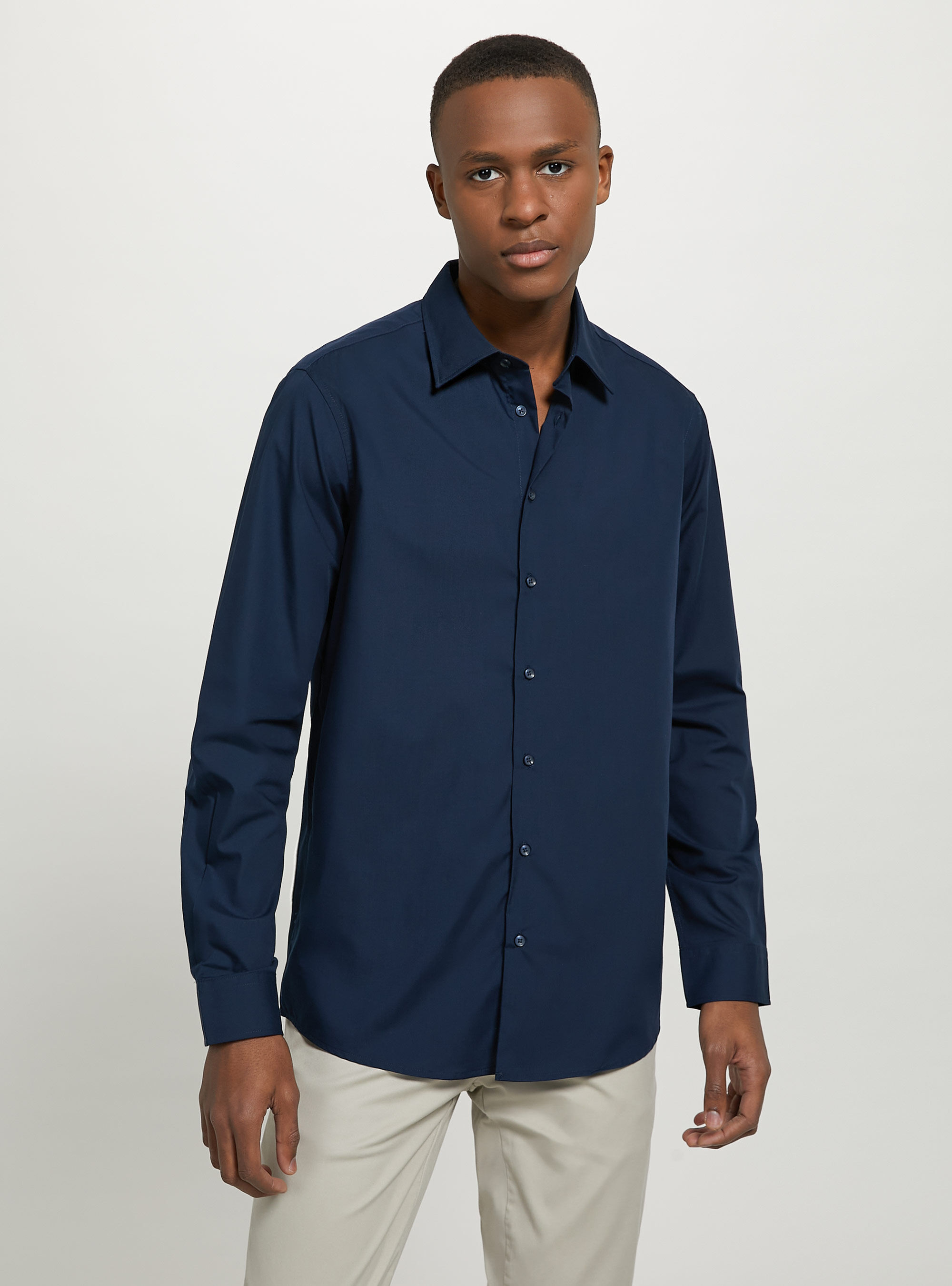 Camicia a manica lunga in tinta unita Alcott Camicie Uomo