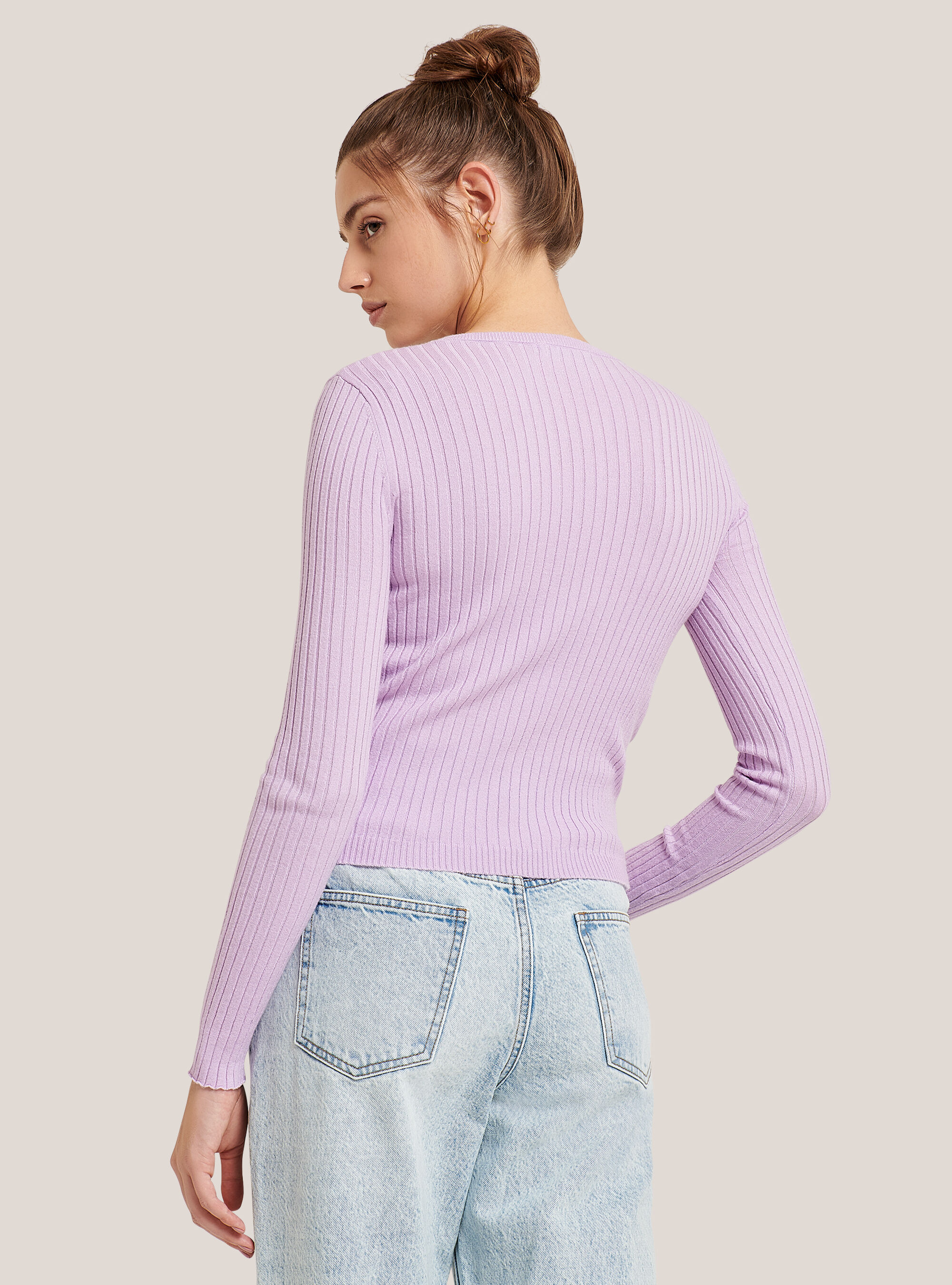 Jersey acanalado, C3303 LILLAC