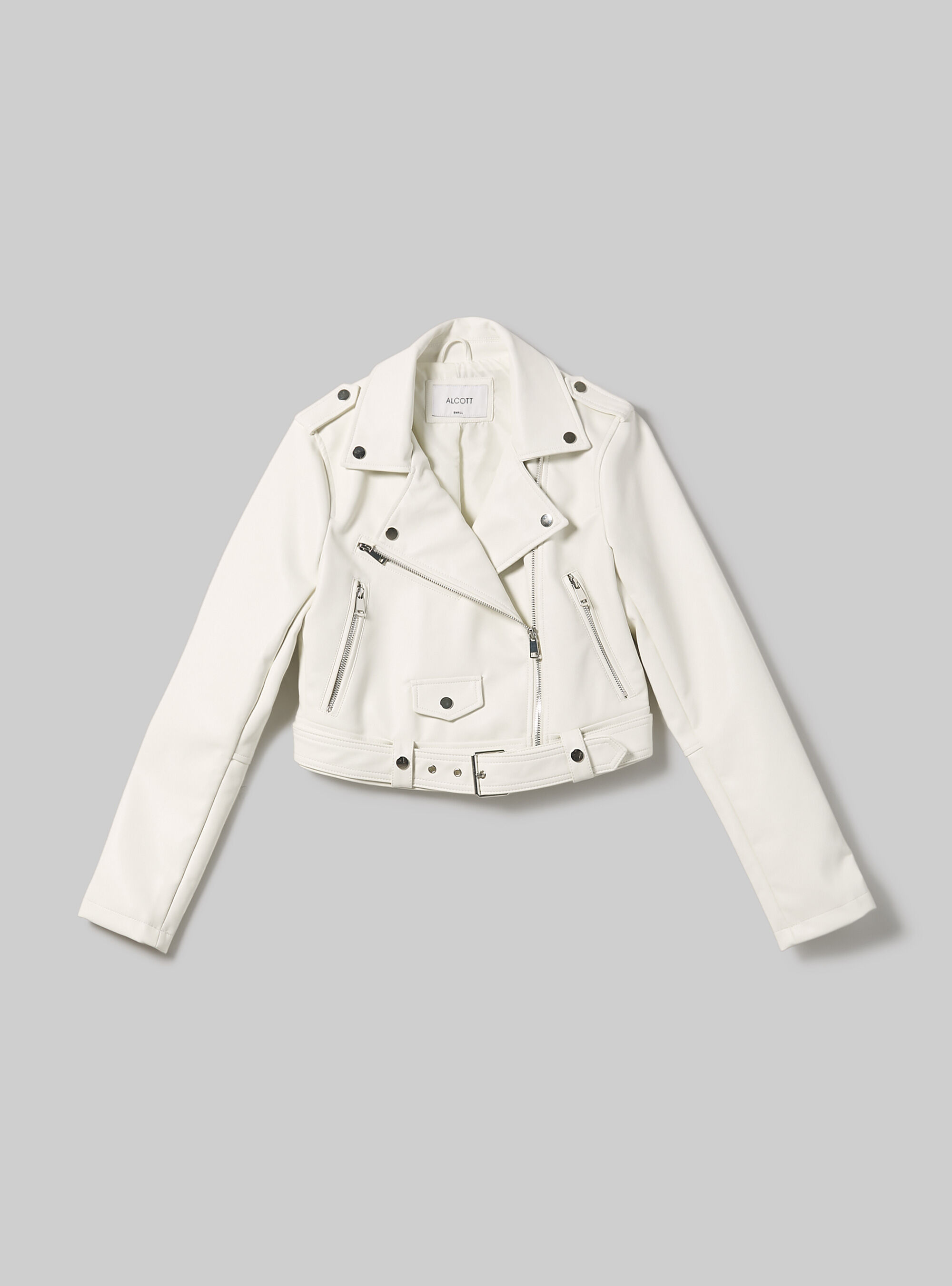 Leather-effect biker jacket