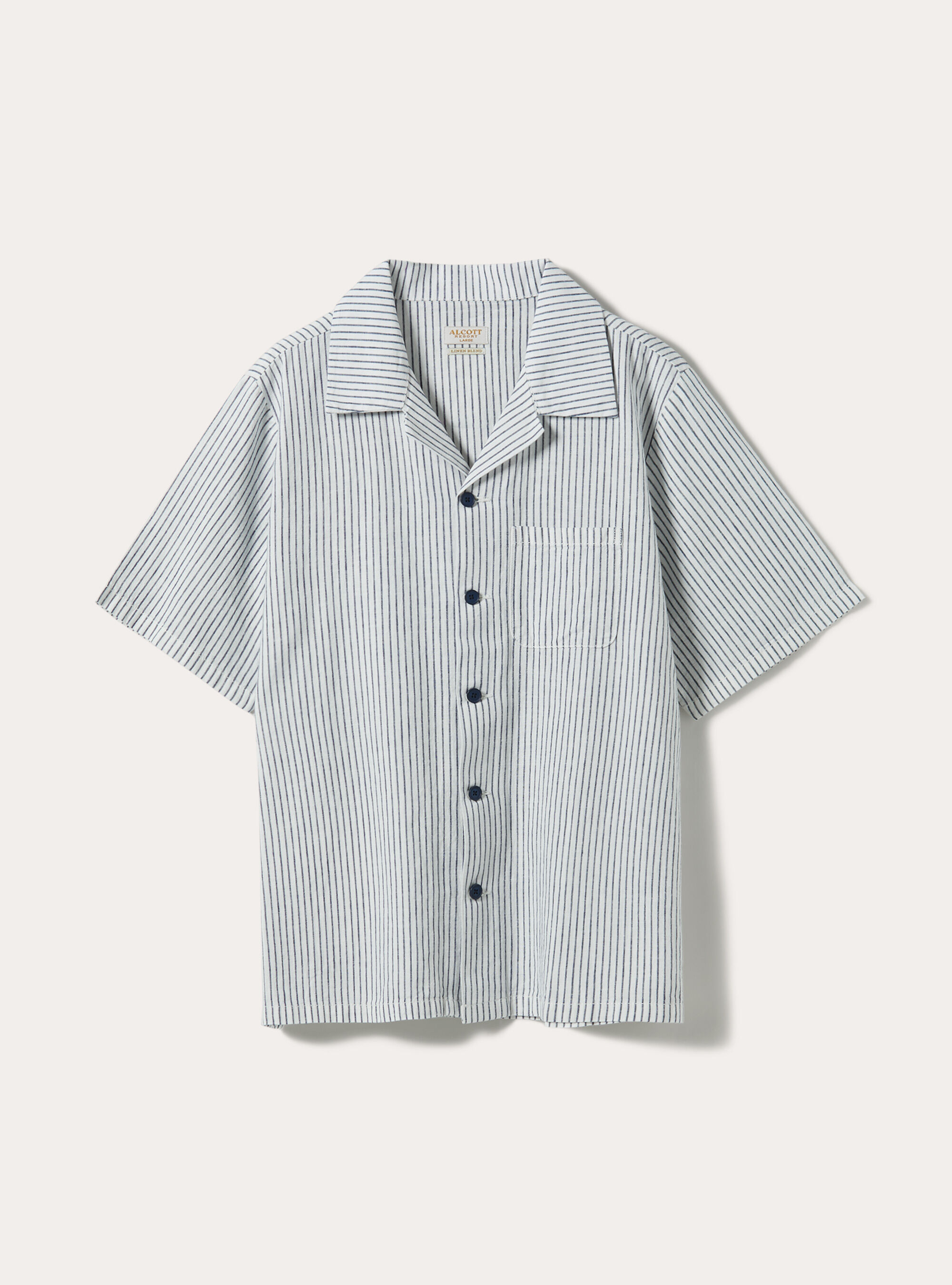 Camicia in misto lino a righe