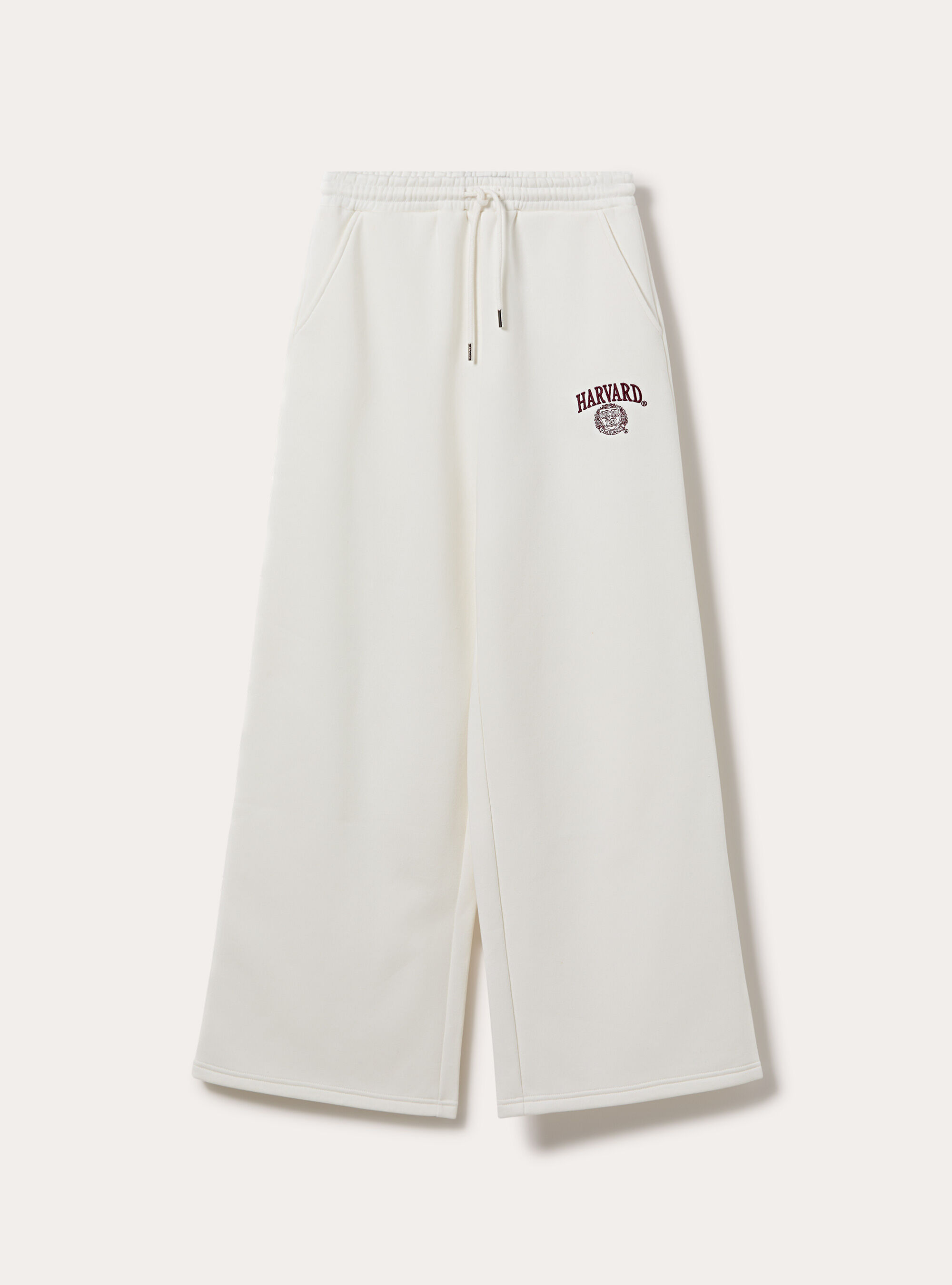 Pantaloni wide leg licenza harvard, PANNA