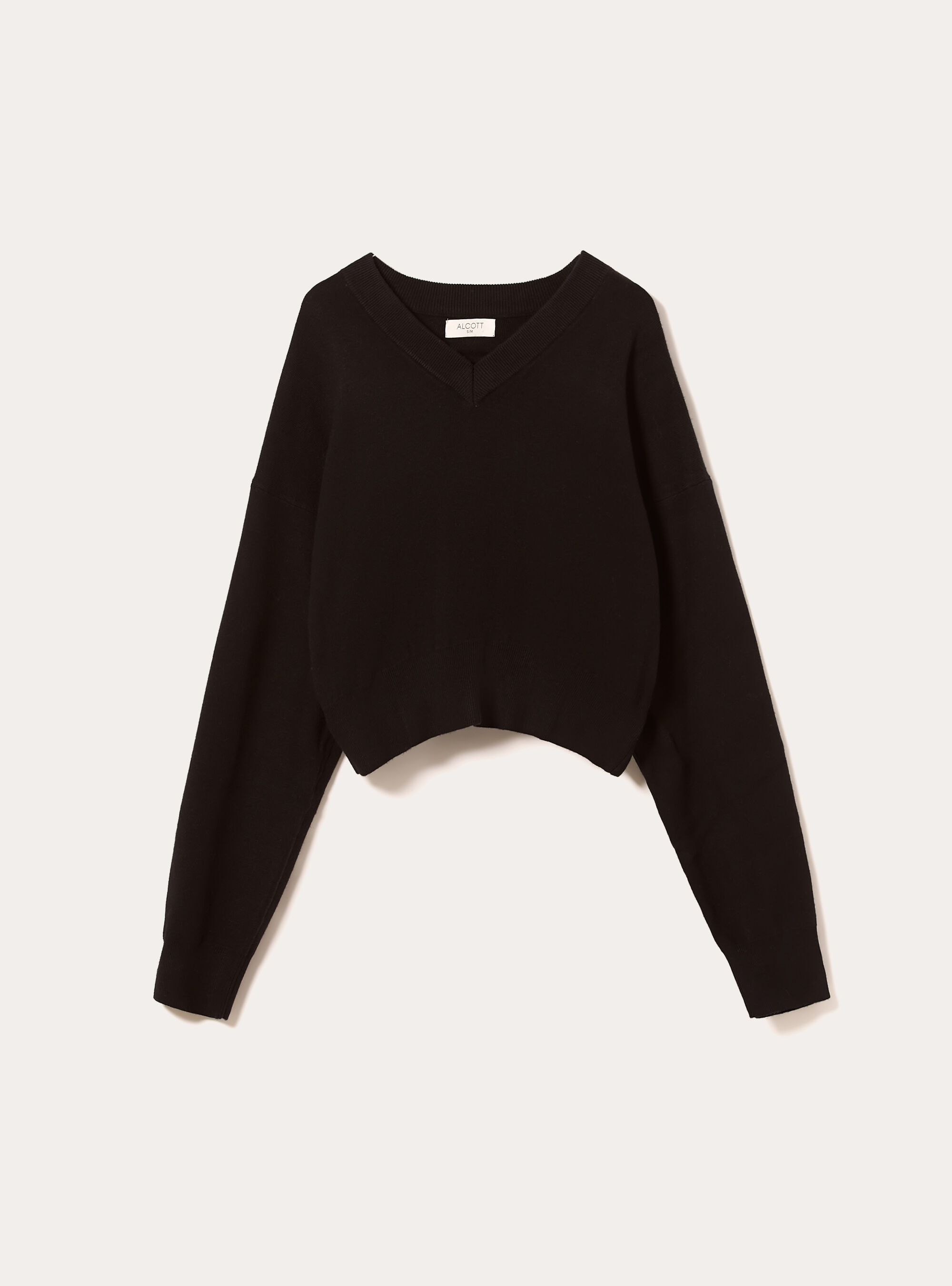 Maglia scollo a v, BK1 BLACK