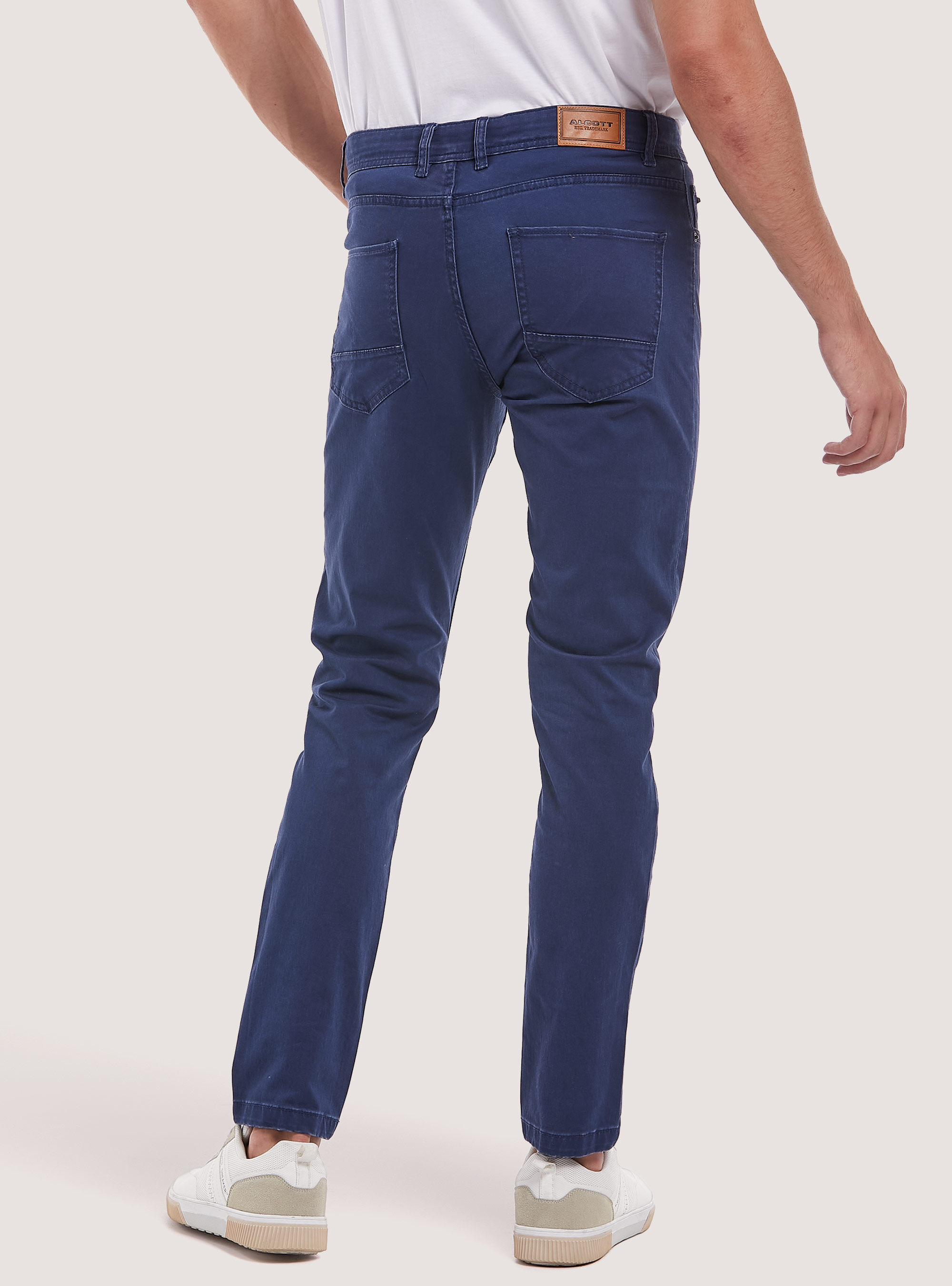 Recycled cotton skinny fit trousers, RY2 ROYALE MEDIUM