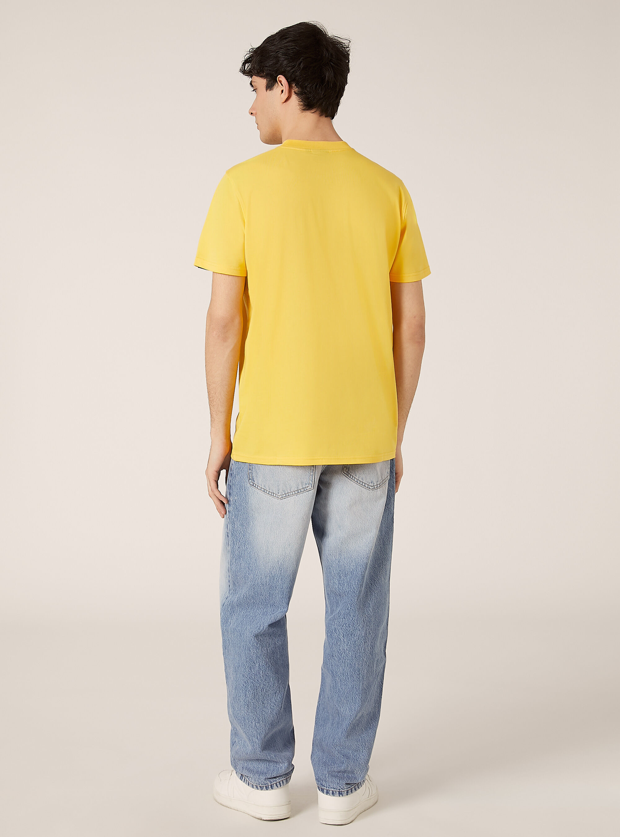 Cotton T-shirt with NBA / Alcott print, YE2 YELLOW MEDIUM