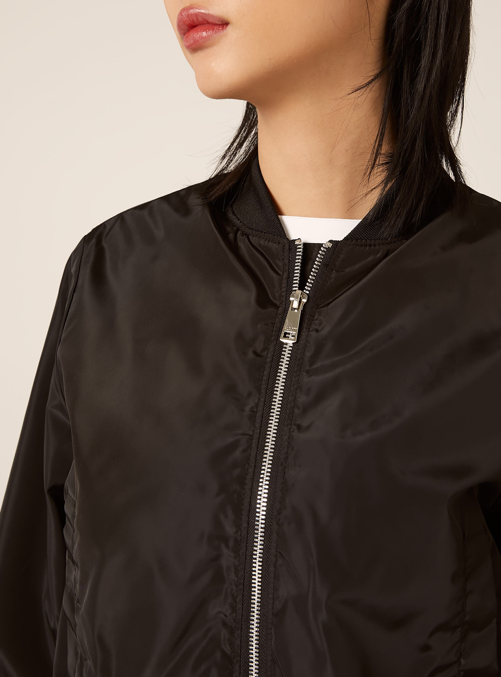 Bomber boxy fit brillante, BK1 BLACK