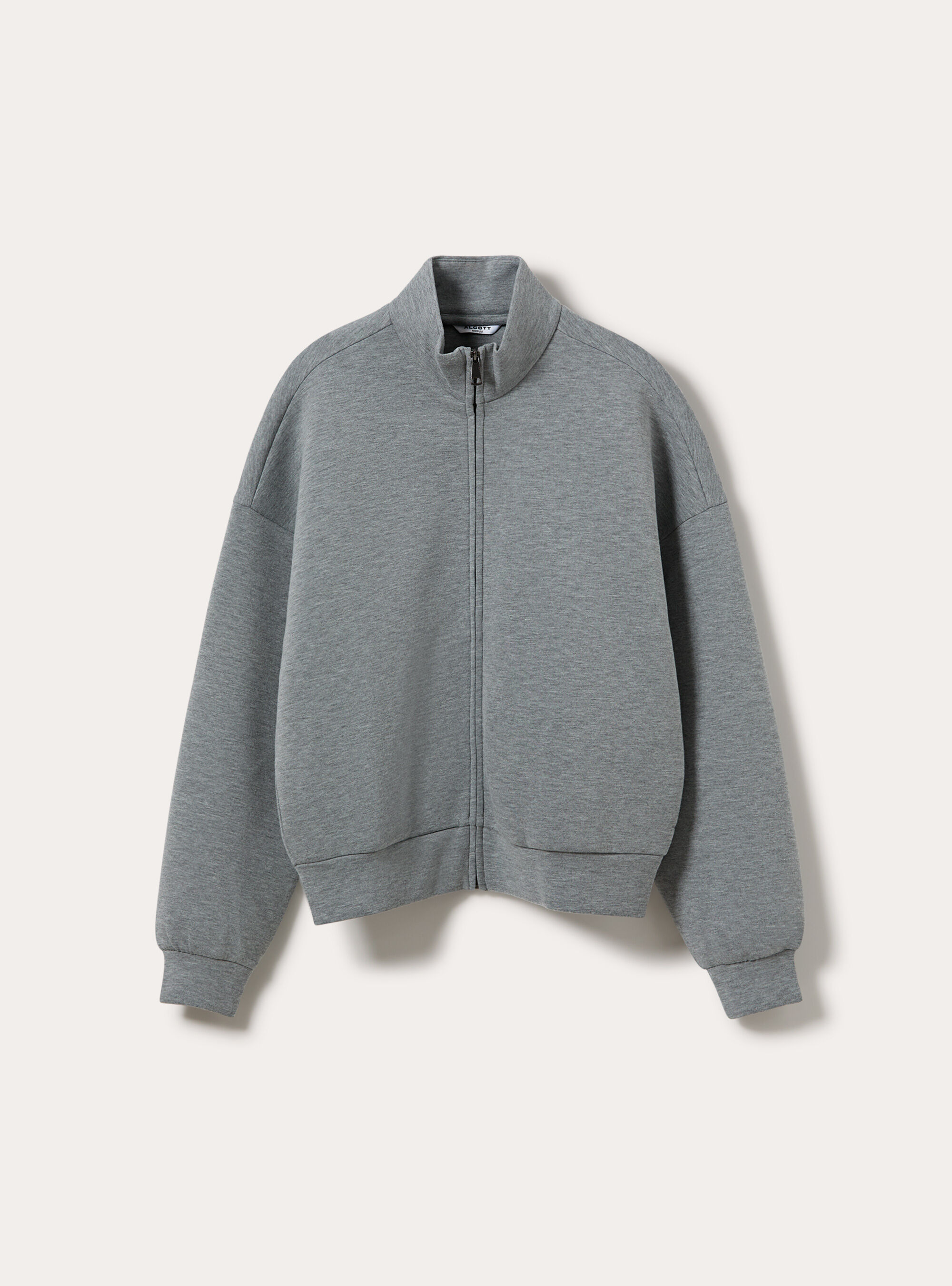 Cardigan in scuba boxy fit, MGY2 GREY MEL MEDIUM
