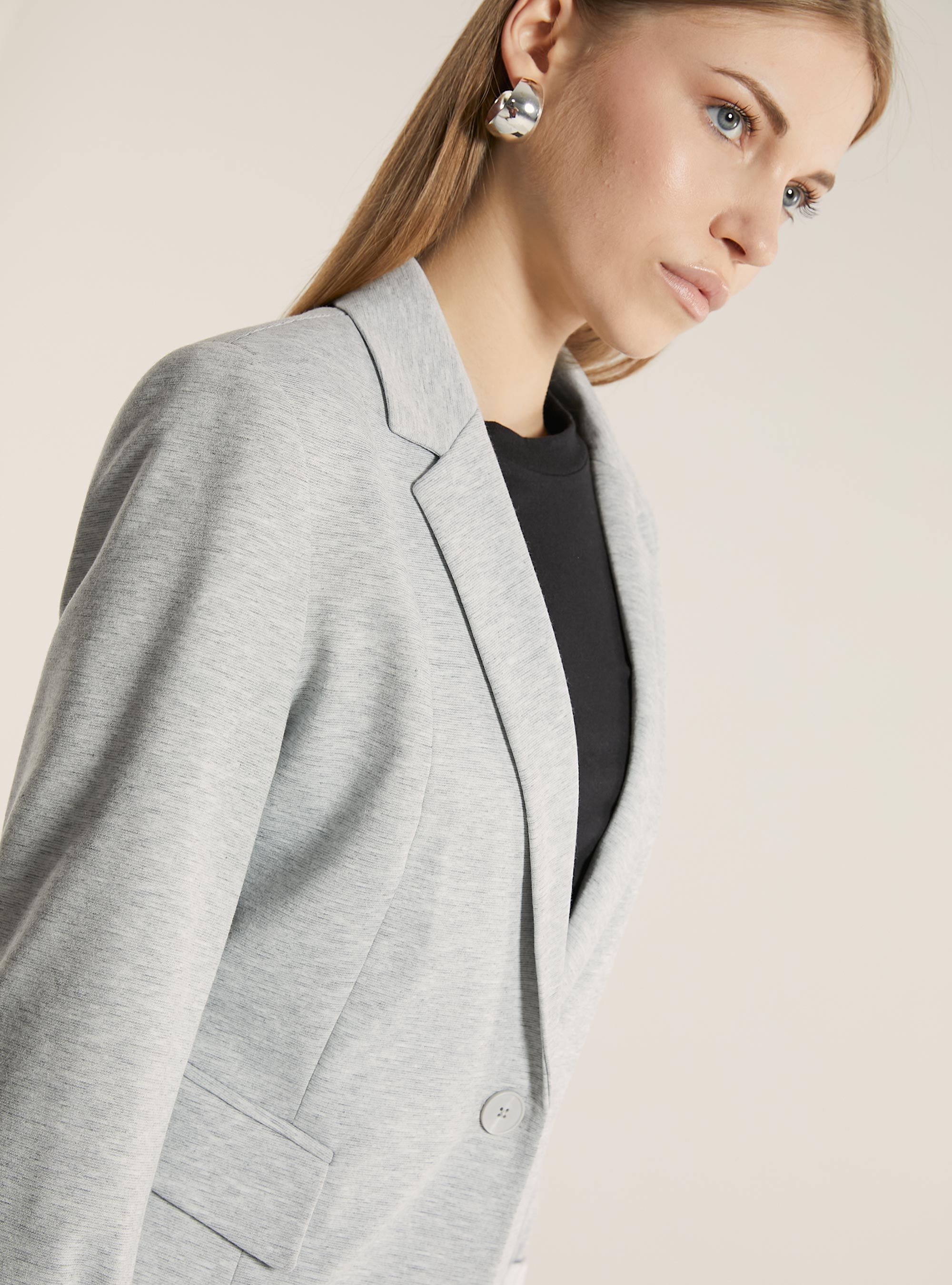 Jersey blazer, MGY3 GREY MEL LIGHT