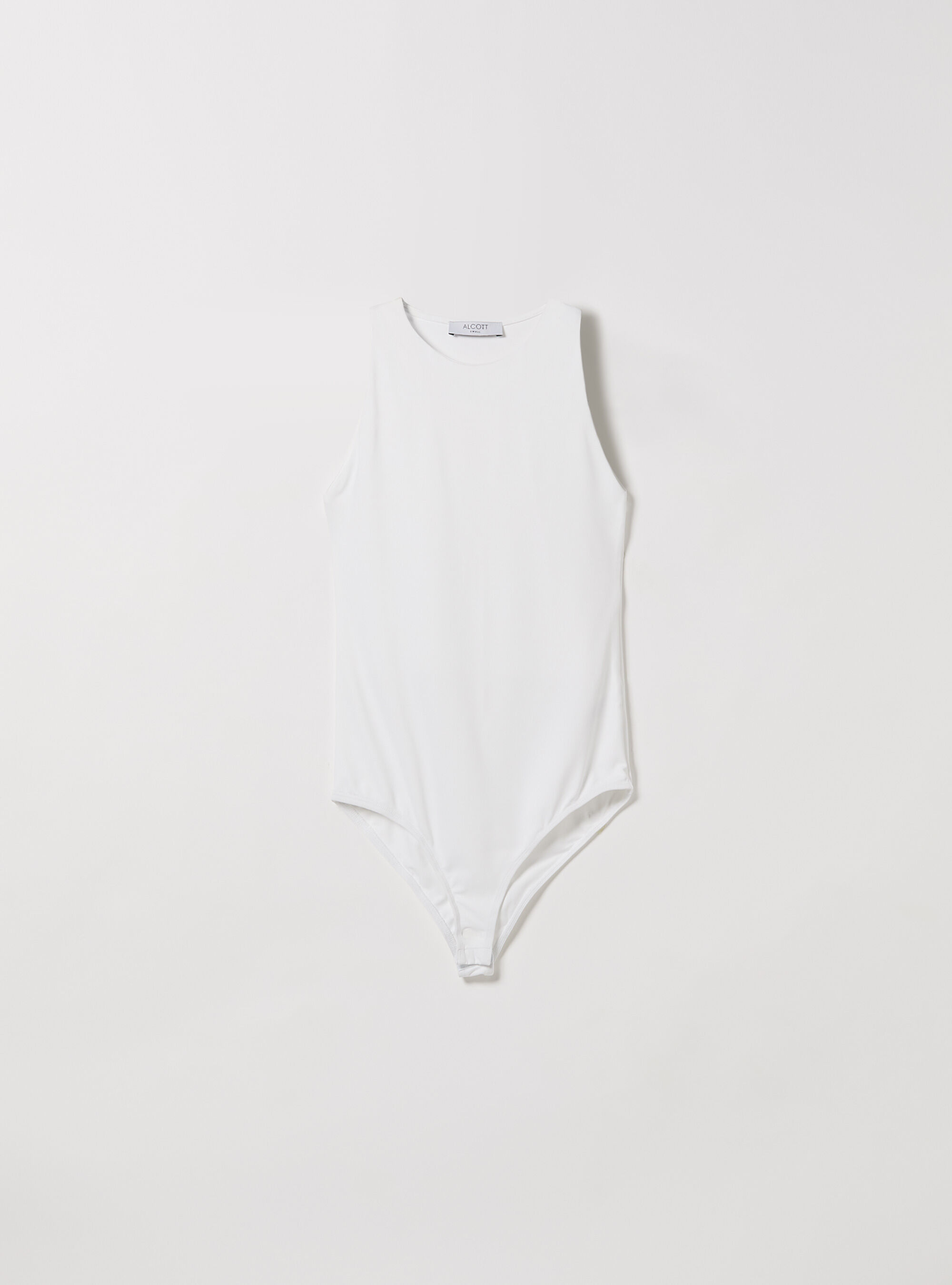Bodysuit with halter neckline, WH2 WHITE
