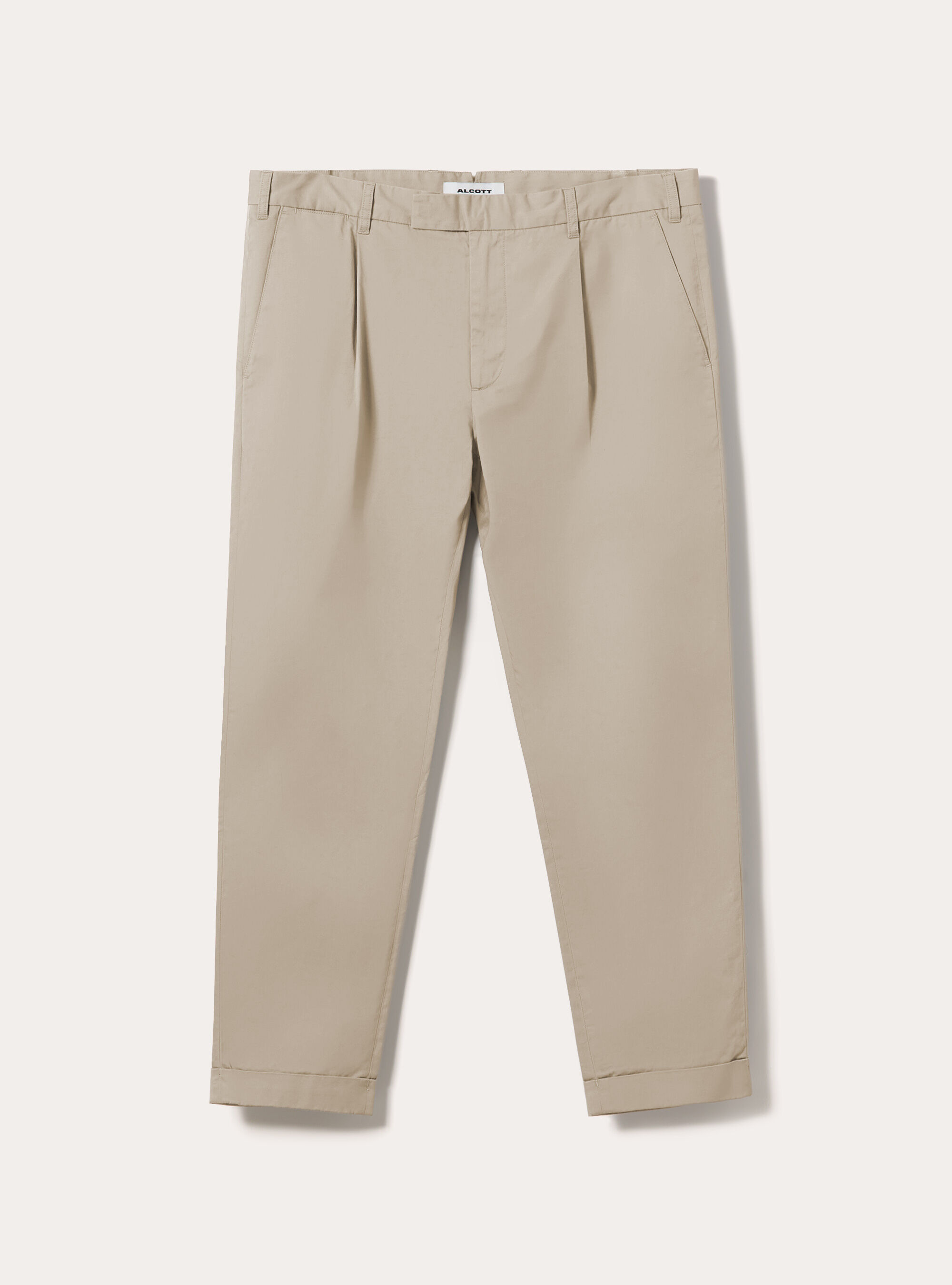 Pantaloni chino slim fit in twill, BG2 BEIGE MEDIUM