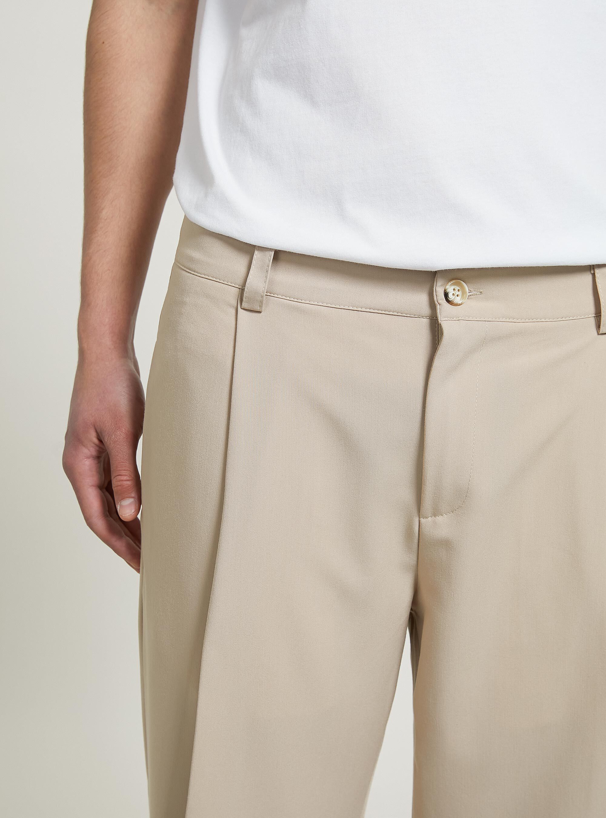 Pantaloni con doppia pence trasversale, SA2 SAND MEDIUM