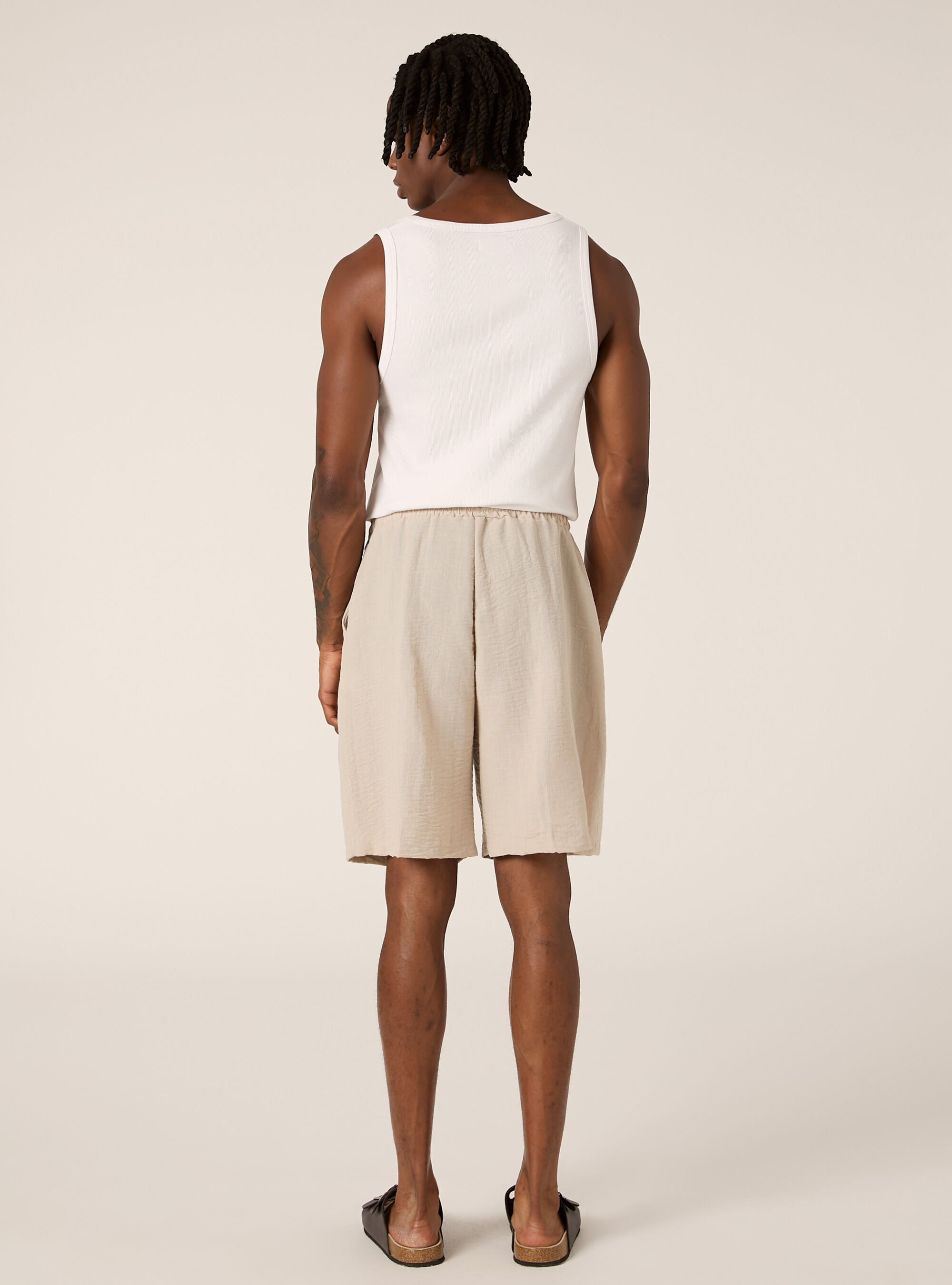 Bermudas ligeras con cintura de cord&oacute;n ajustable, BG2 BEIGE MEDIUM