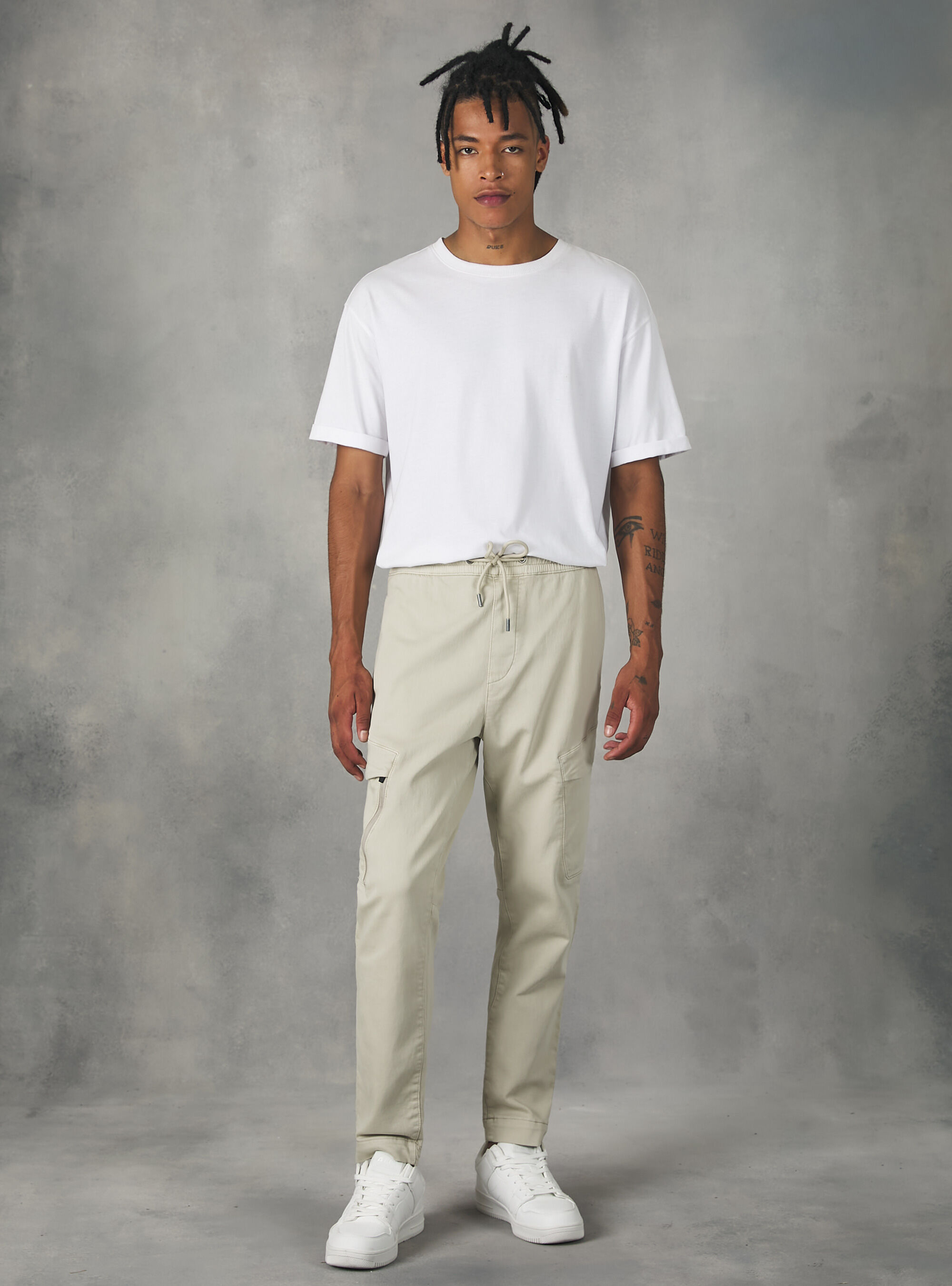 Track pants with discount long strings