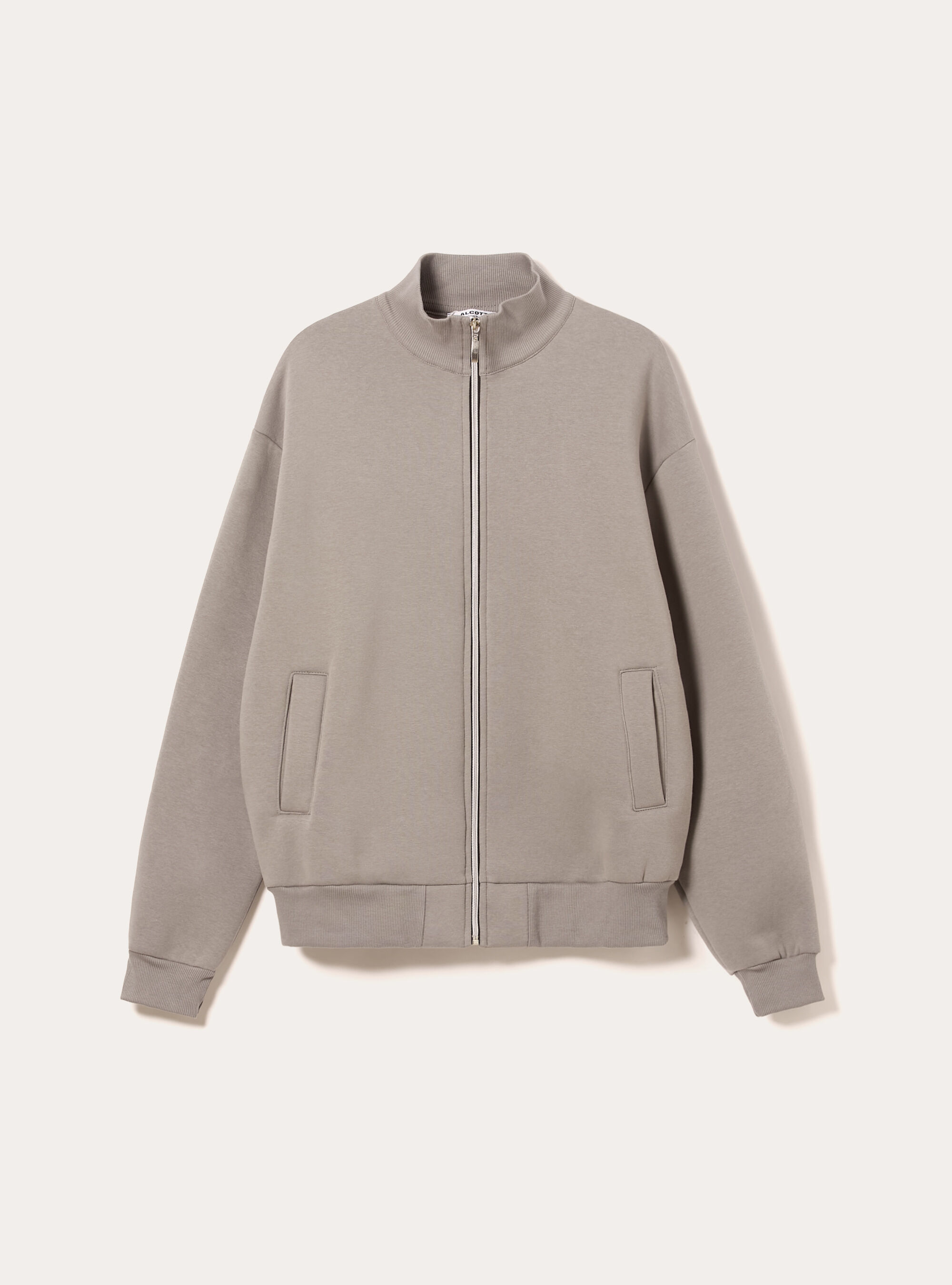 Cardigan con cerniera mezzocollo, GY2 GREY MEDIUM