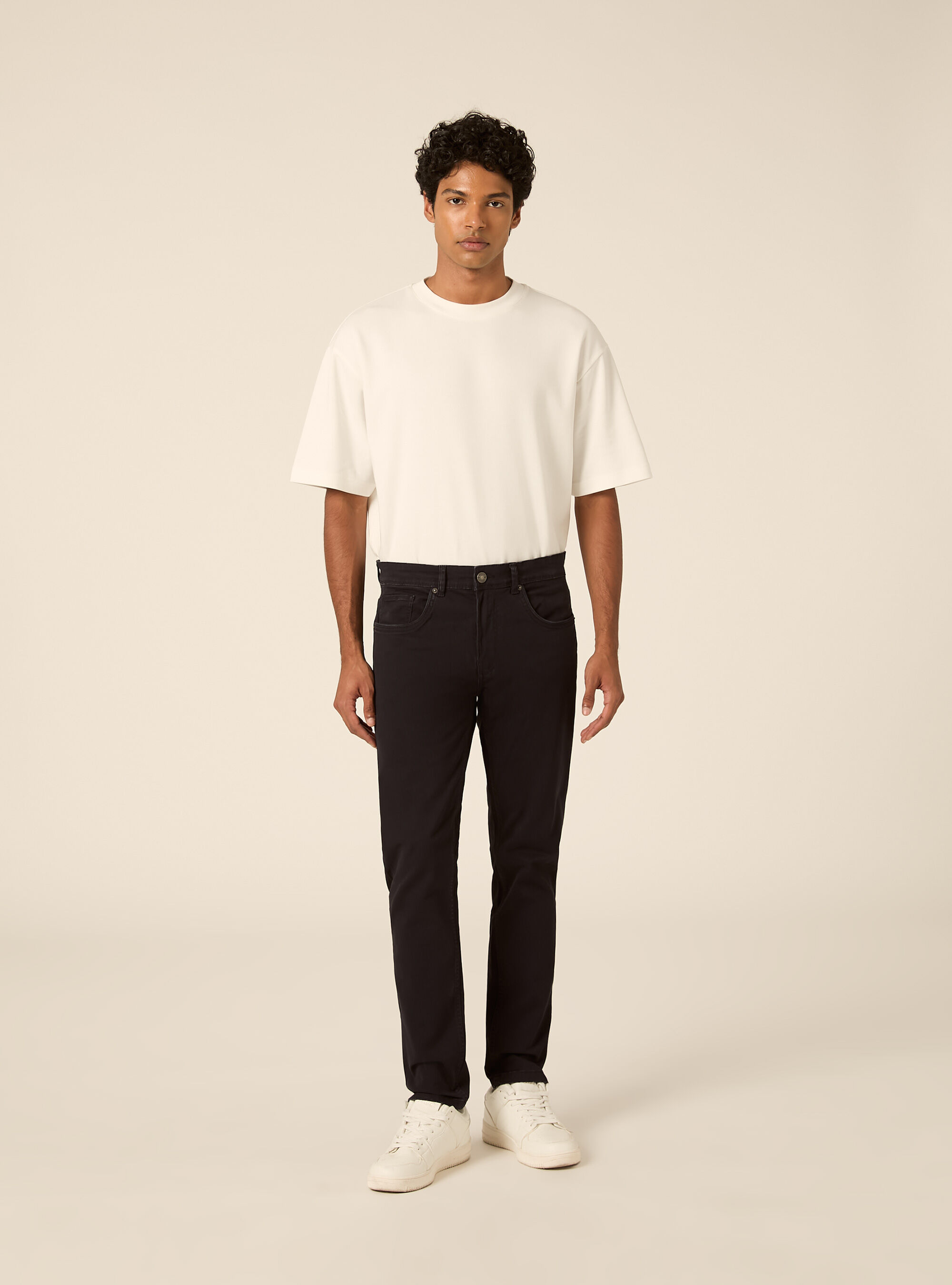 Pantaloni 5 tasche in twill