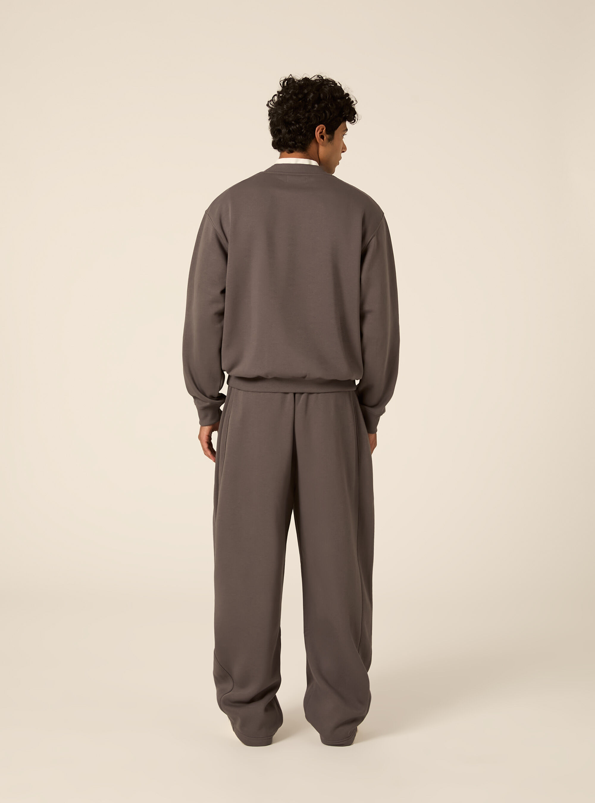 Sweat col rond basique coupe boxy, GY1 GREY DARK