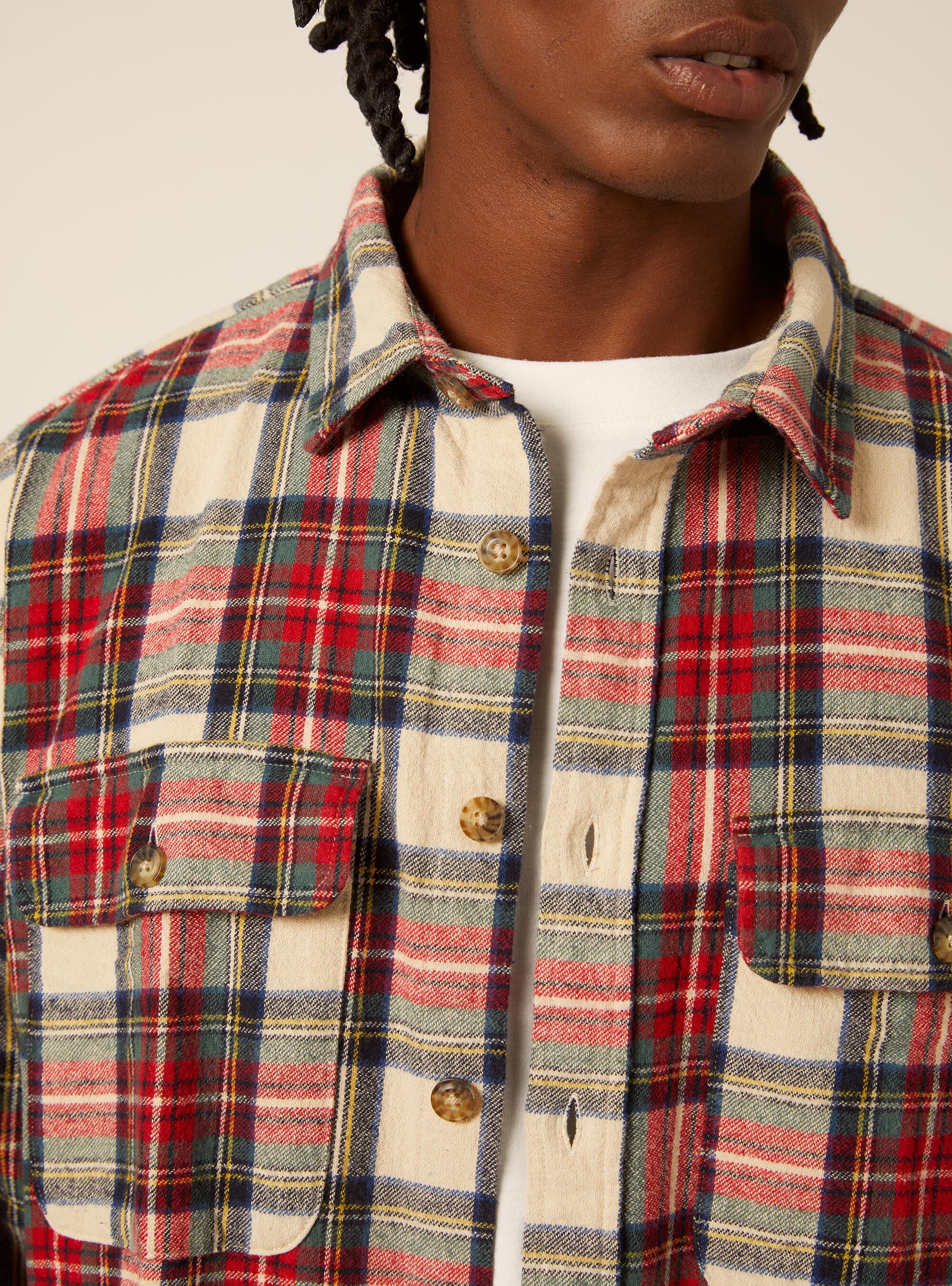 Camicia flanella quadri, WH2 WHITE