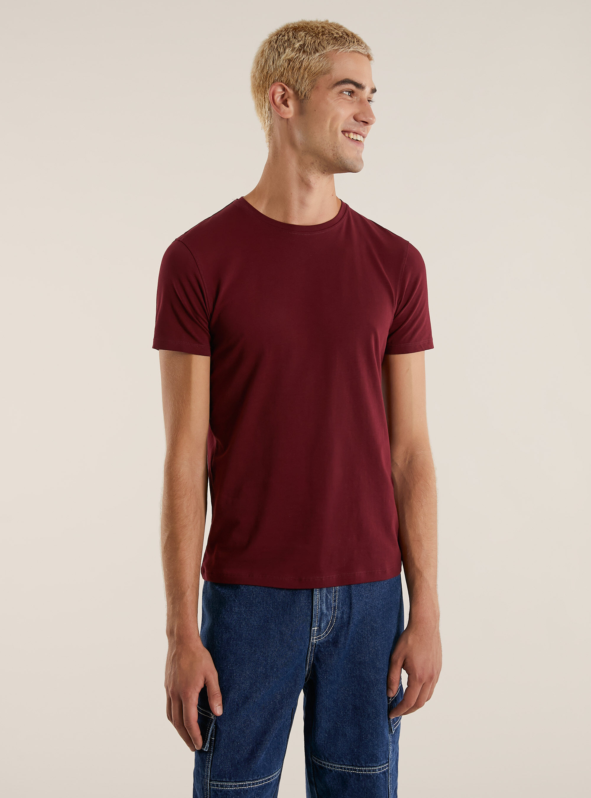 Maglietta girocollo basic in tinta unita Alcott T Shirt Uomo