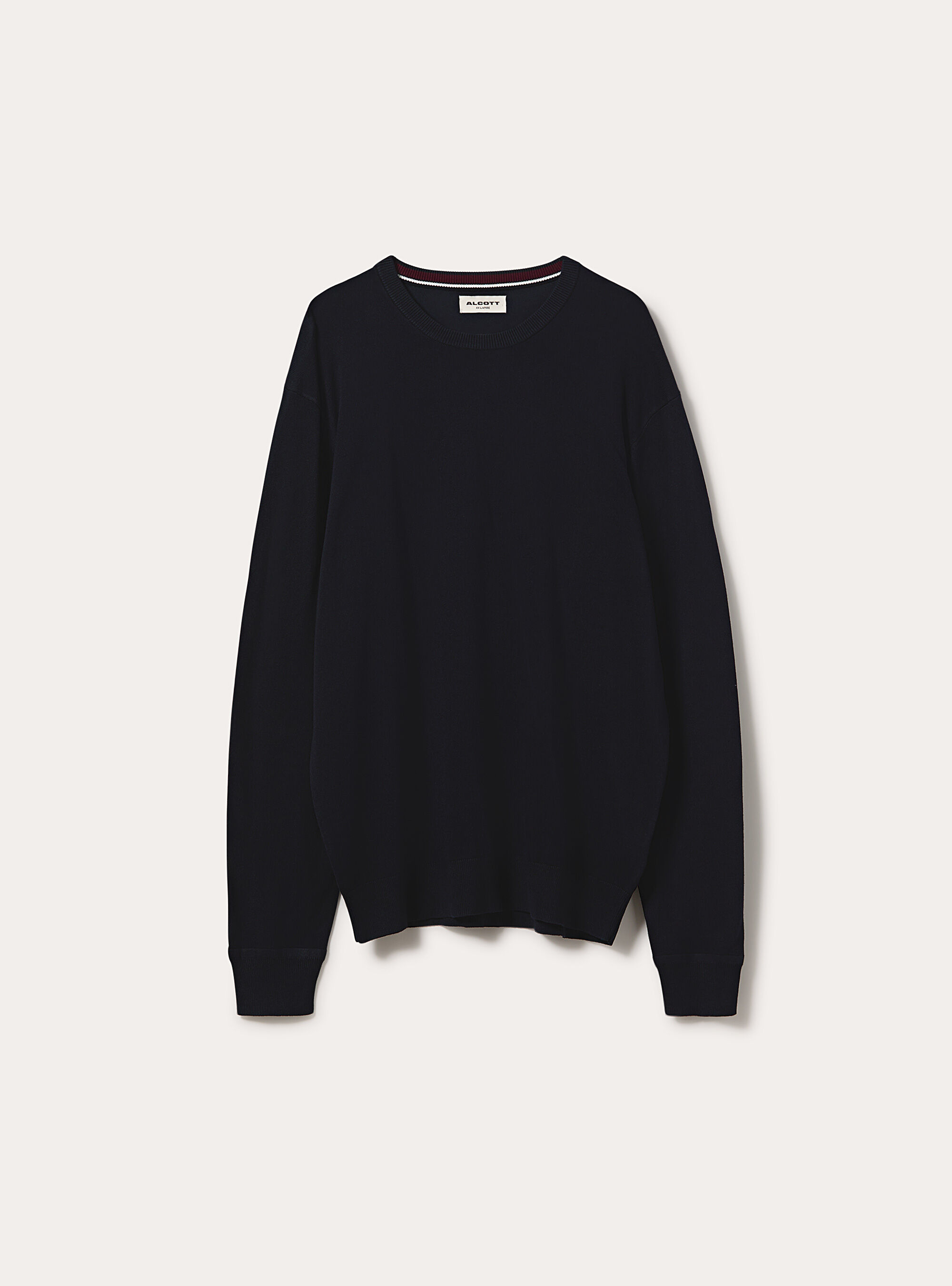 Pullover girocollo in viscosa, NA1 NAVY DARK