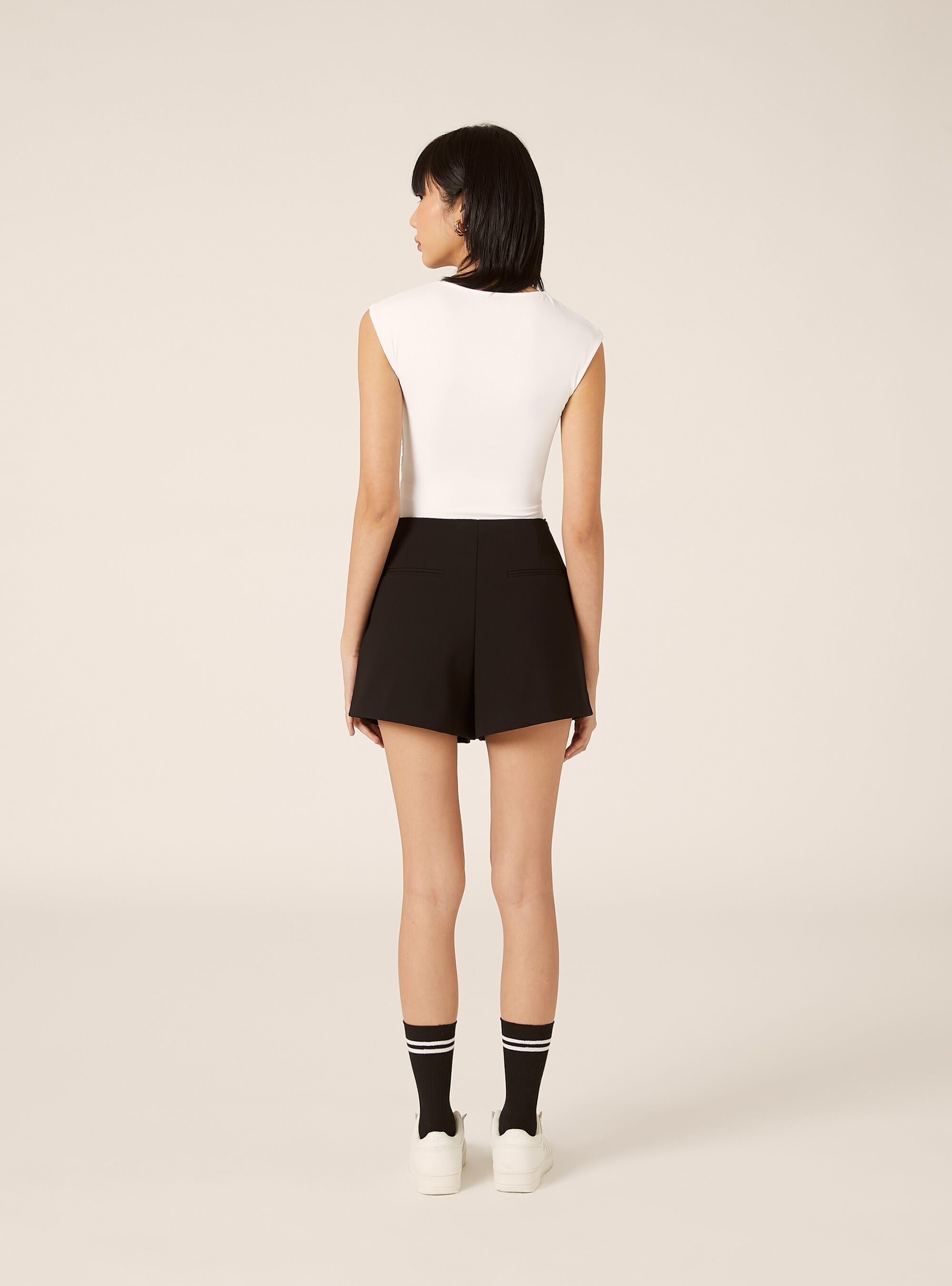 Body effetto arricciato, WH3 WHITE