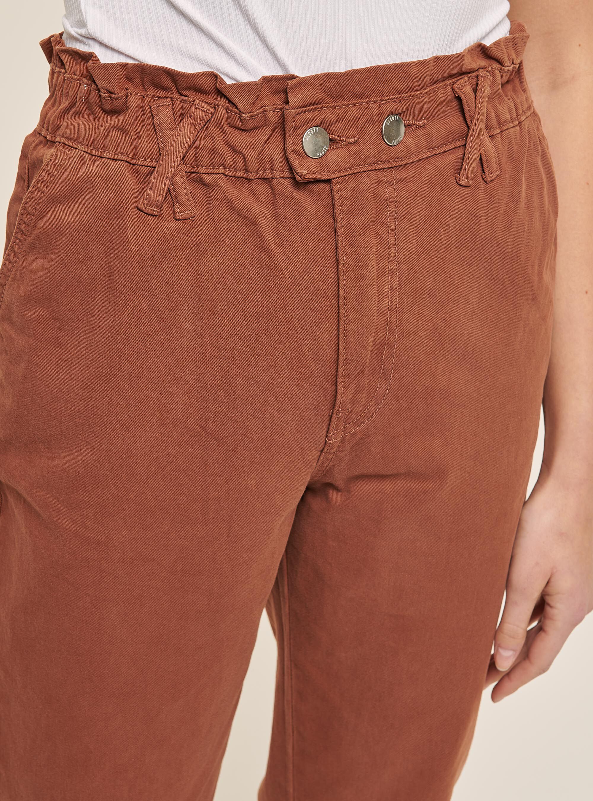 Pantaloni baggy in cotone, C3401 RUSTY