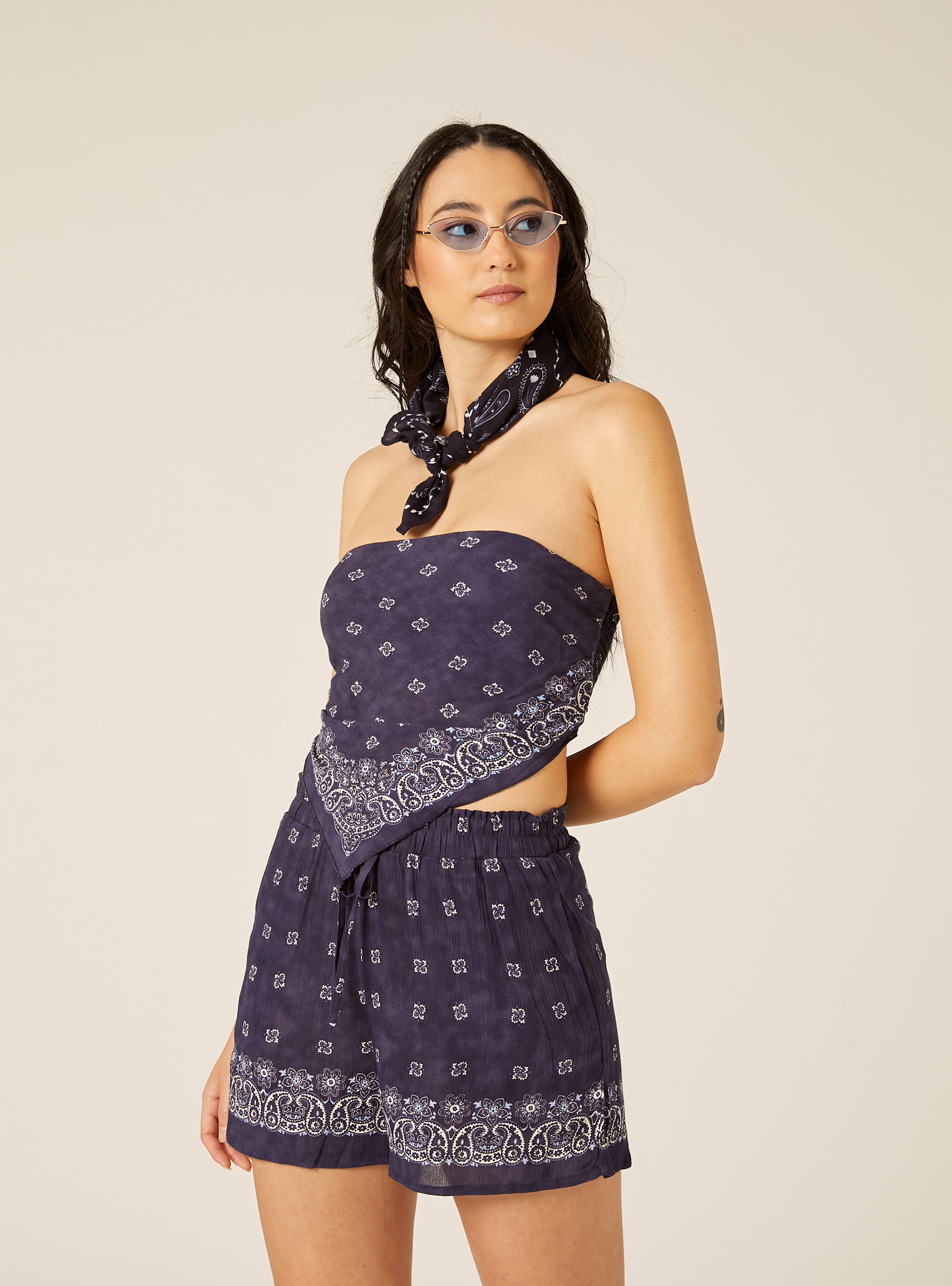 Paisley Print Bandeau Top