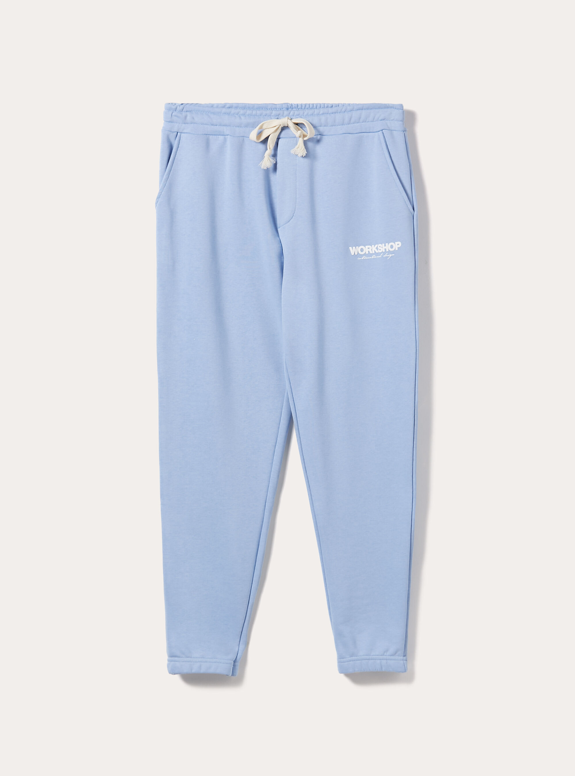 Jogger trousers with Workshop print, AZ3 AZURE LIGHT