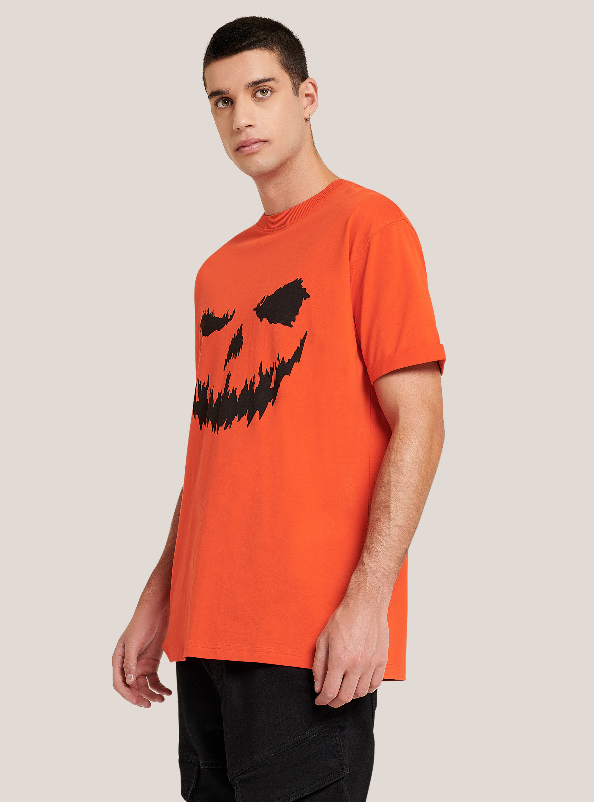 Cotton Halloween t-shirt with pumpkin