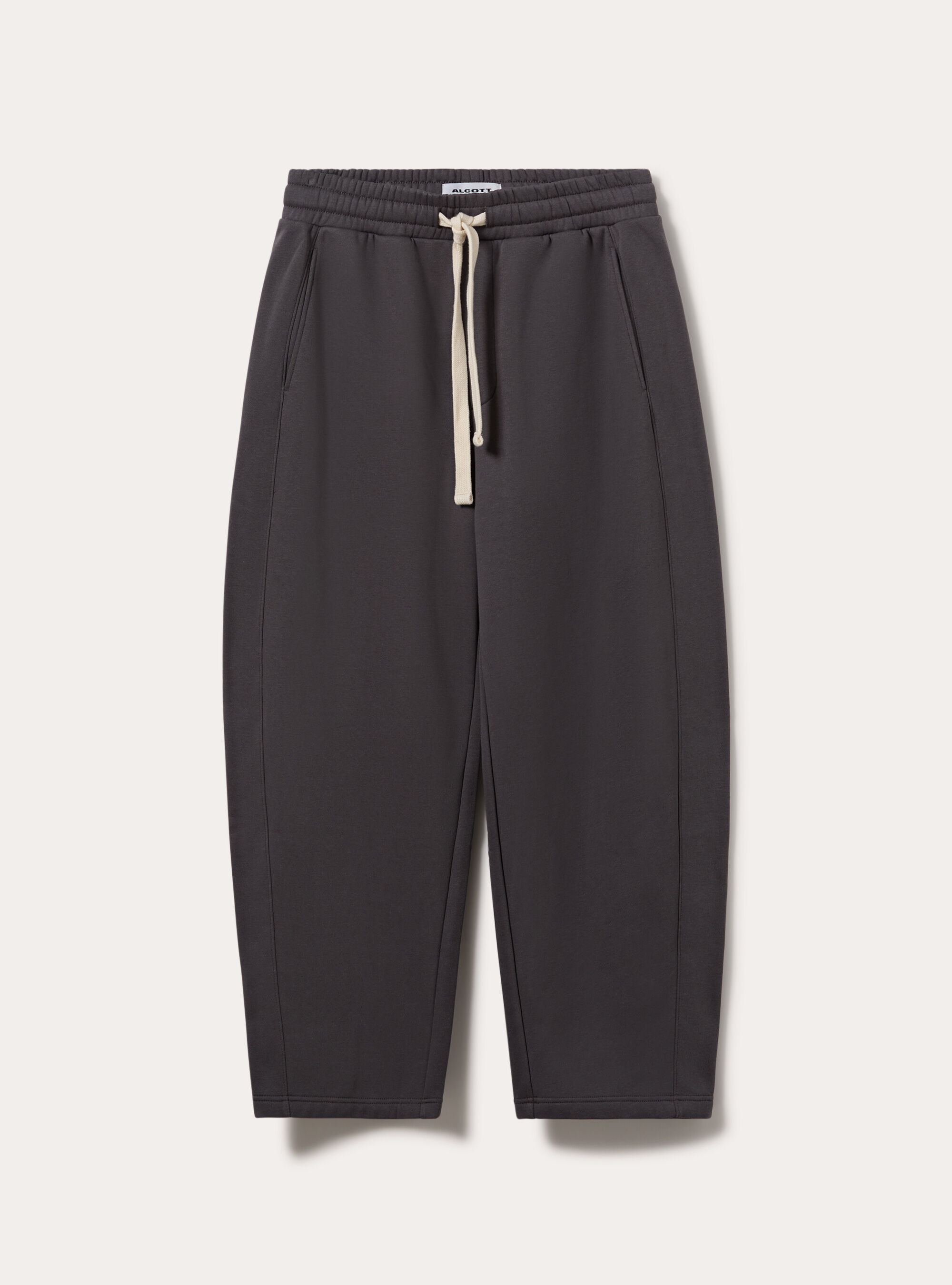 Pantalone in felpa barrel fit, GRIGIO SCURO