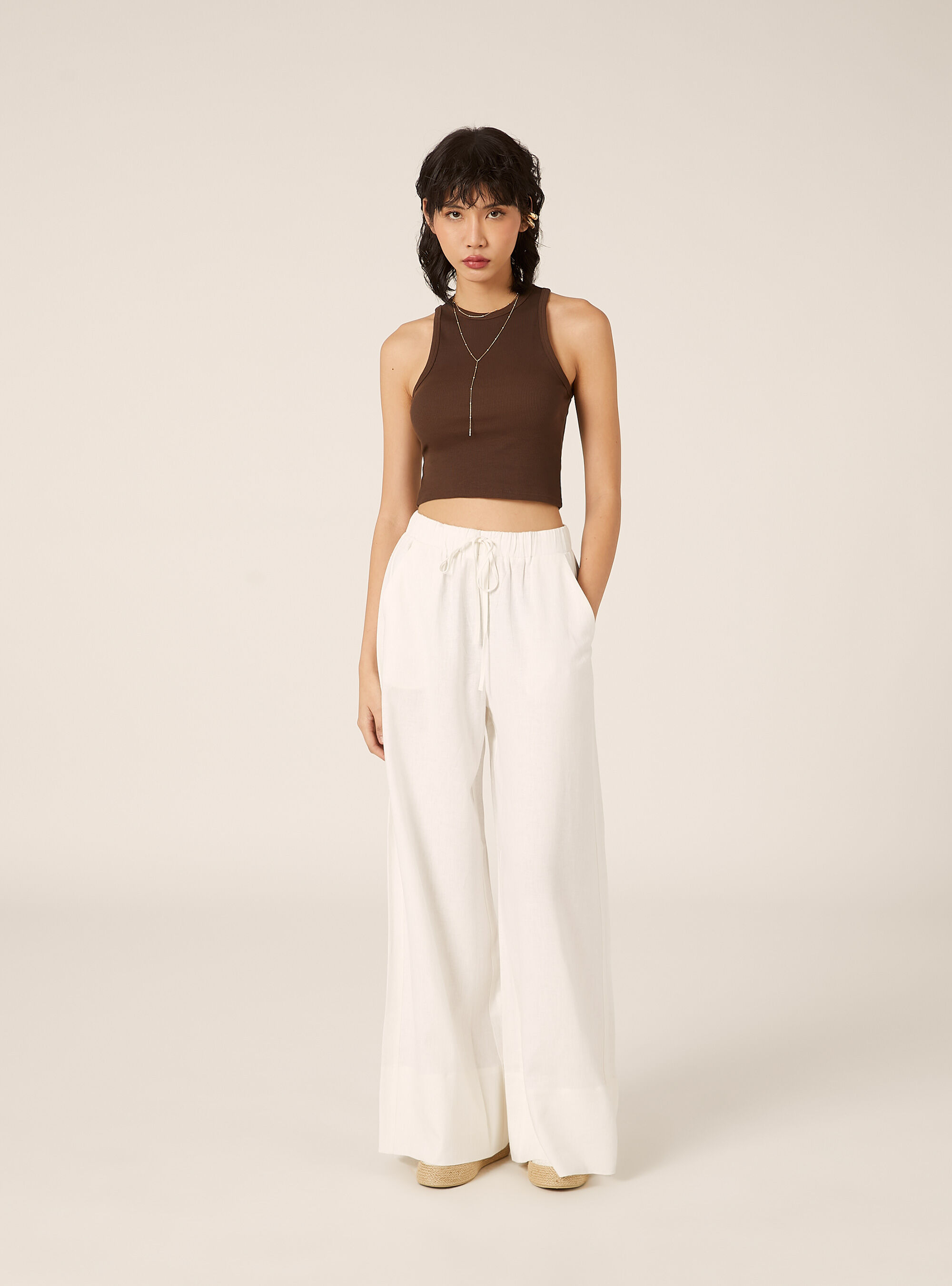 Canotta basic in cannete', BR2 BROWN MEDIUM