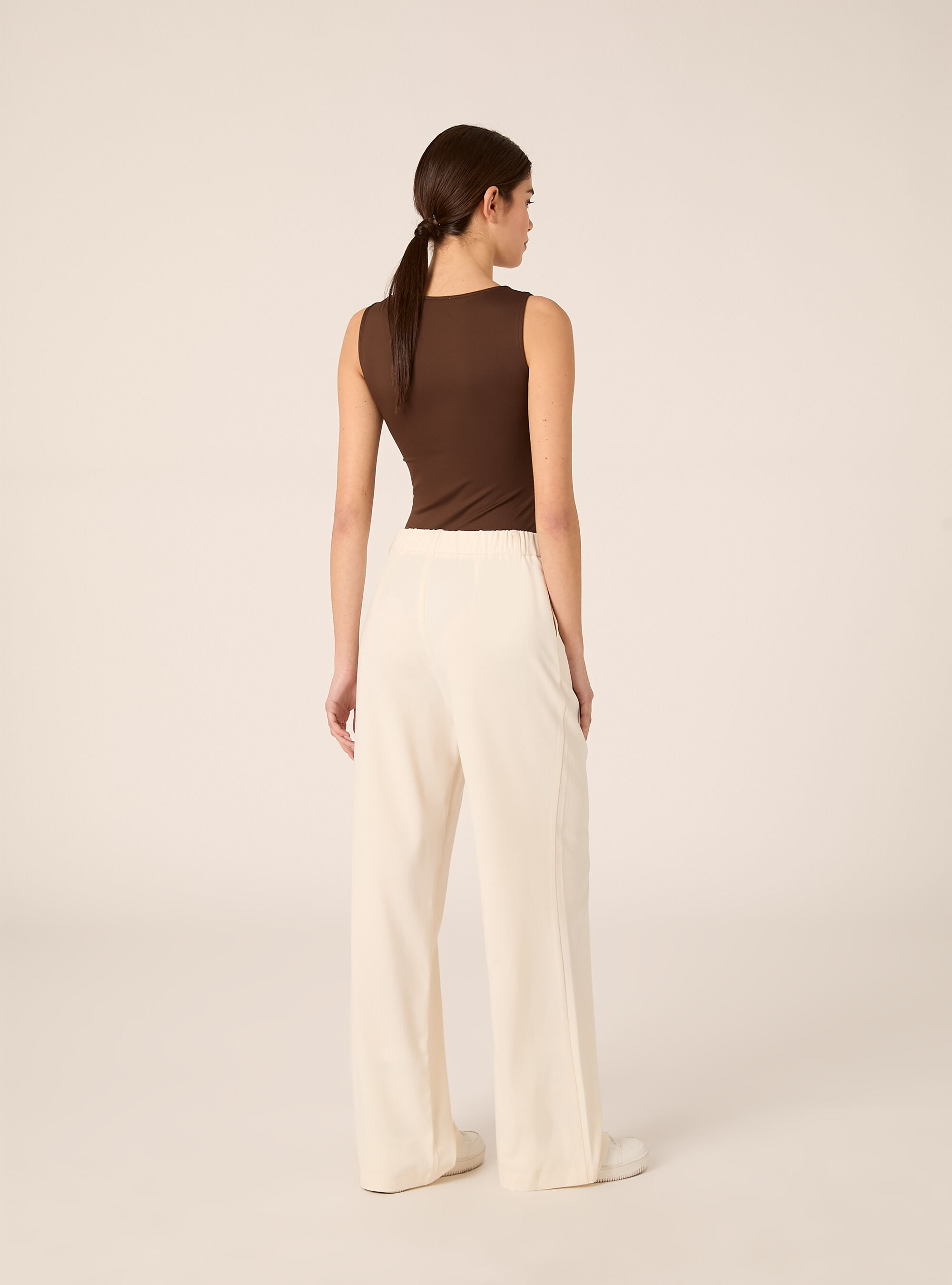 Straight tailored trousers, CR3 CREAM LIGHT