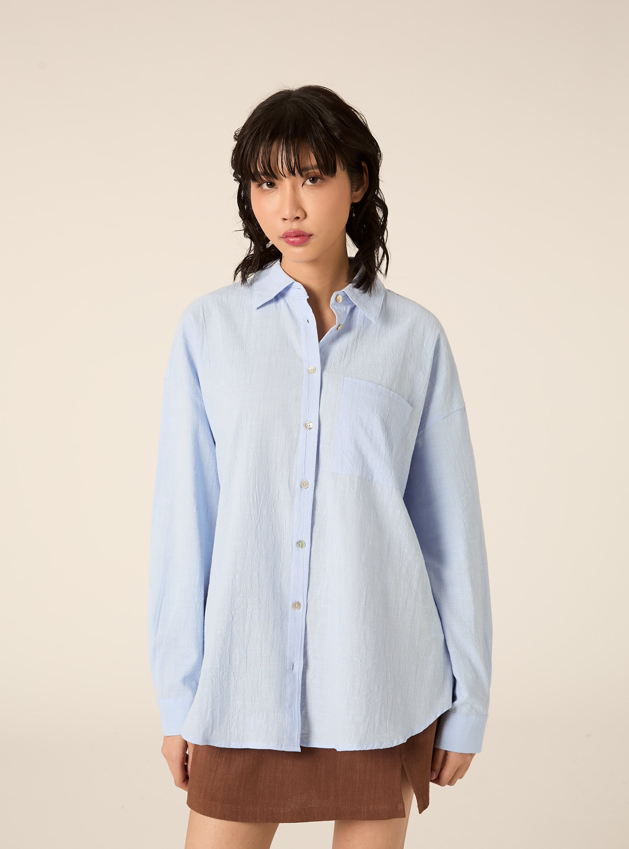 Camicia oversize con tasca