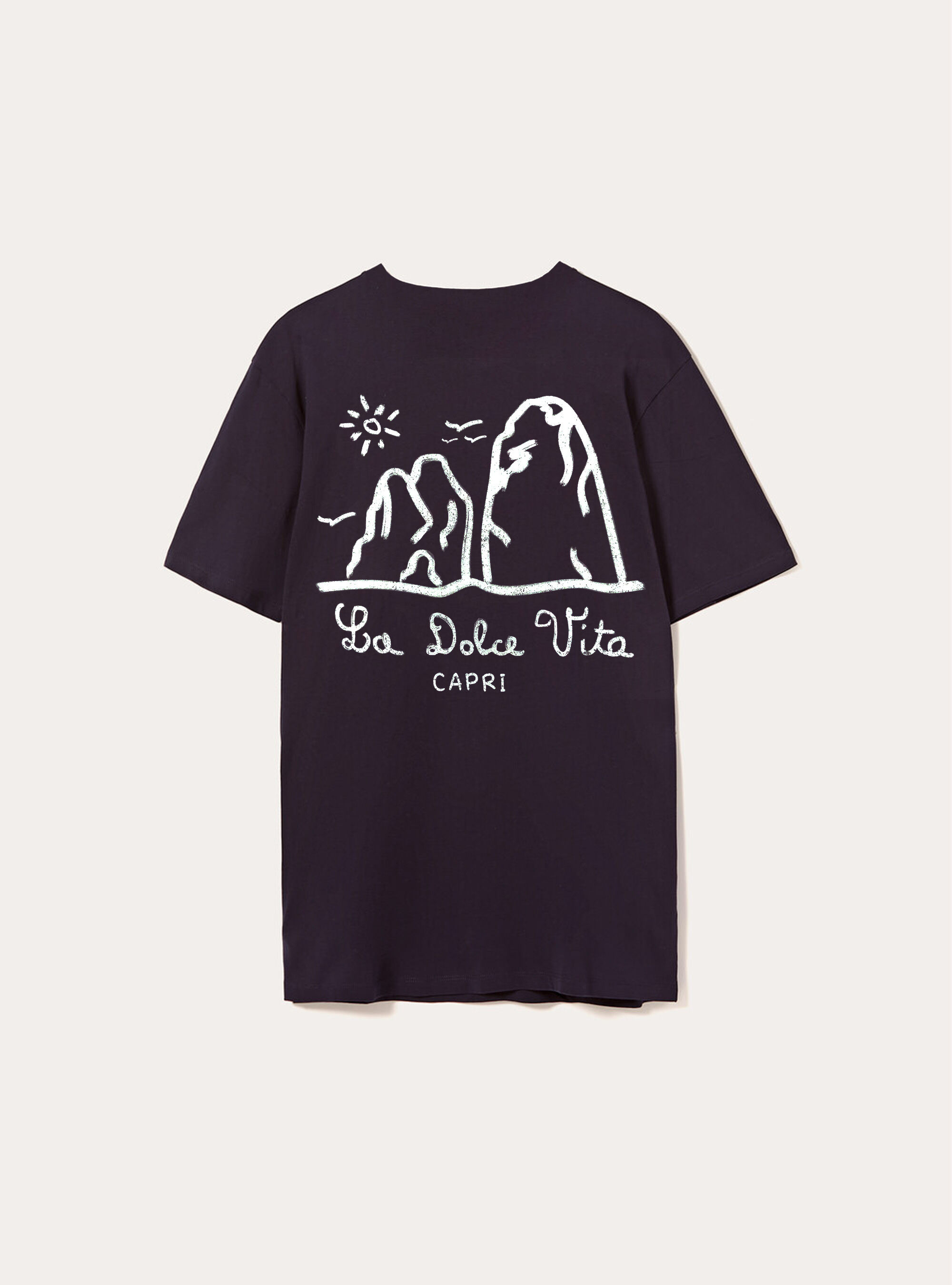 T-shirt with Souvenir Capri print, NA1 NAVY DARK