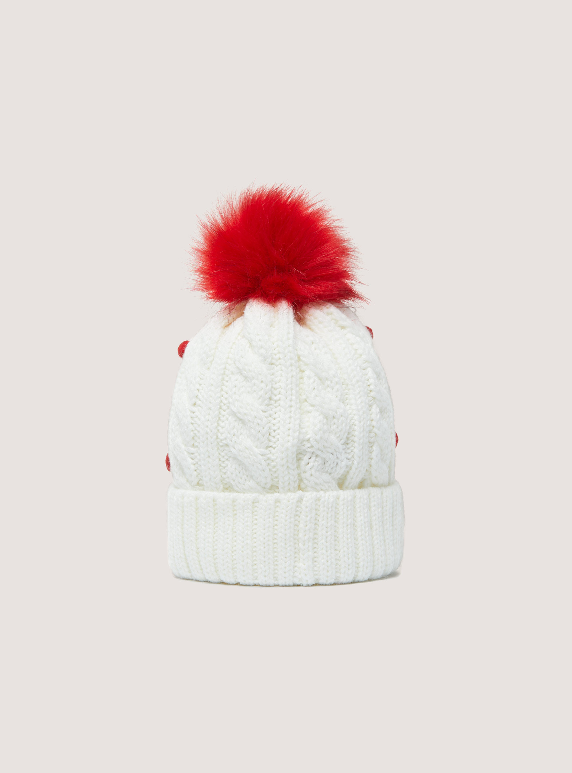 Christmas Collection pom pom hat, WH2 WHITE