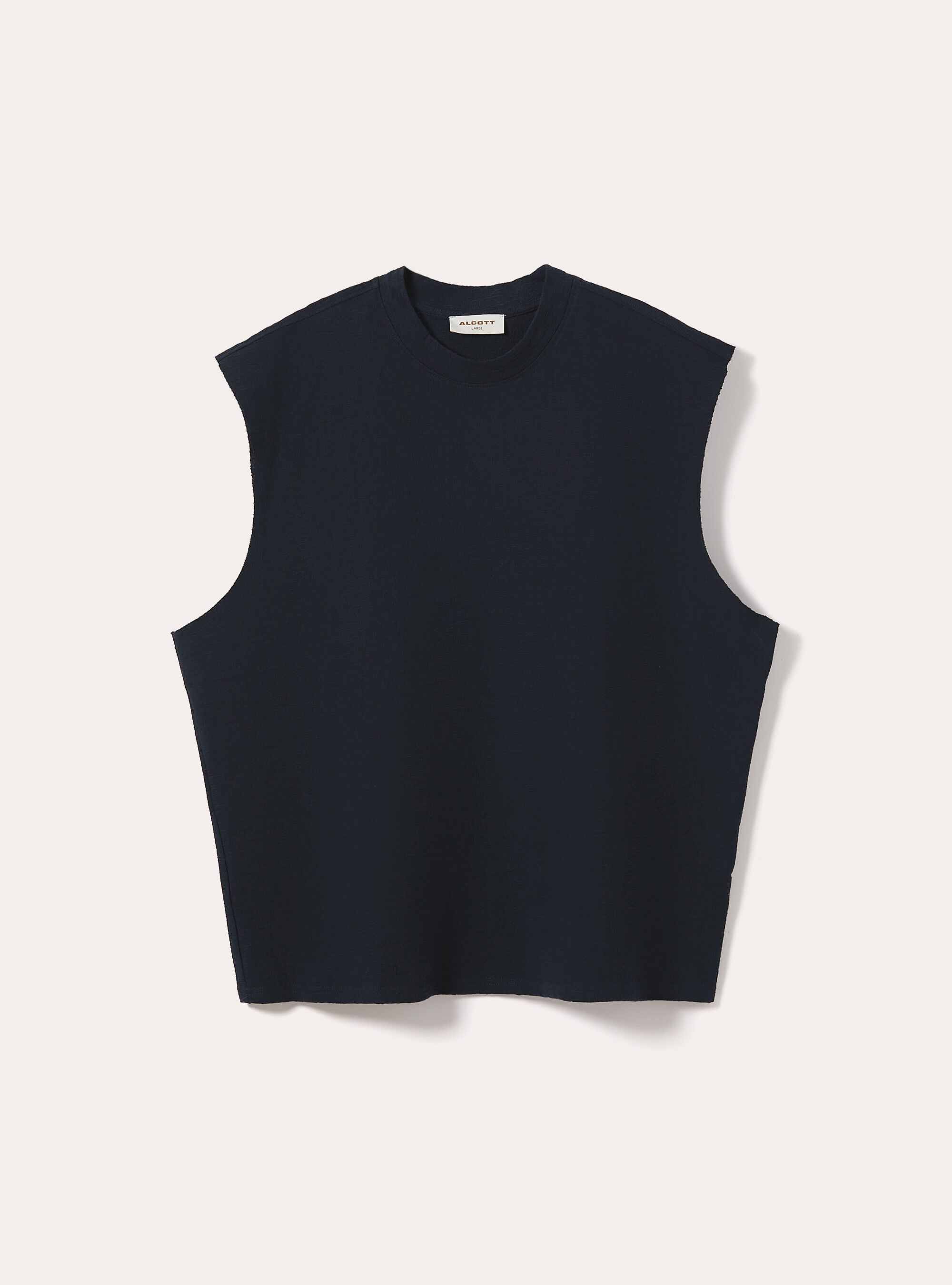 Canotta boxy fit  in jersey texture, NA1 NAVY DARK