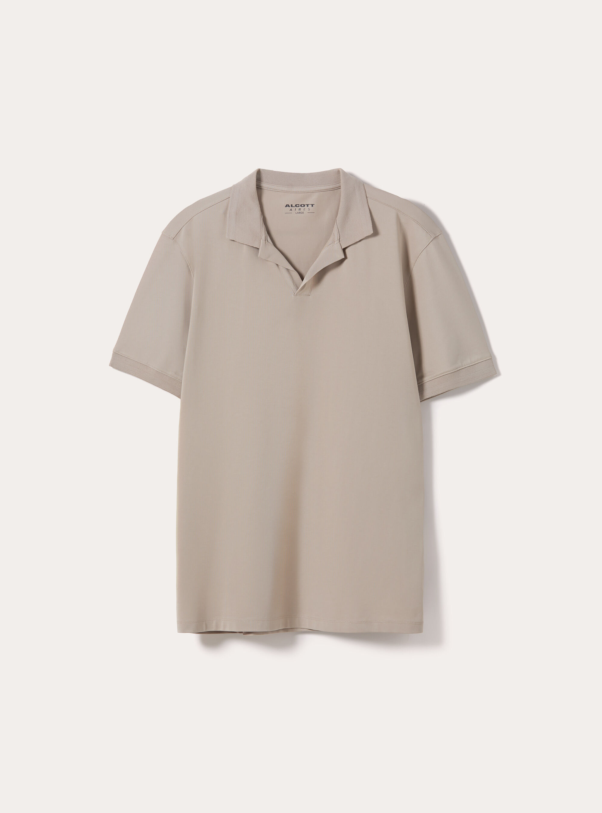 AIRES stretch piqu&eacute; polo shirt, BG2 BEIGE MEDIUM