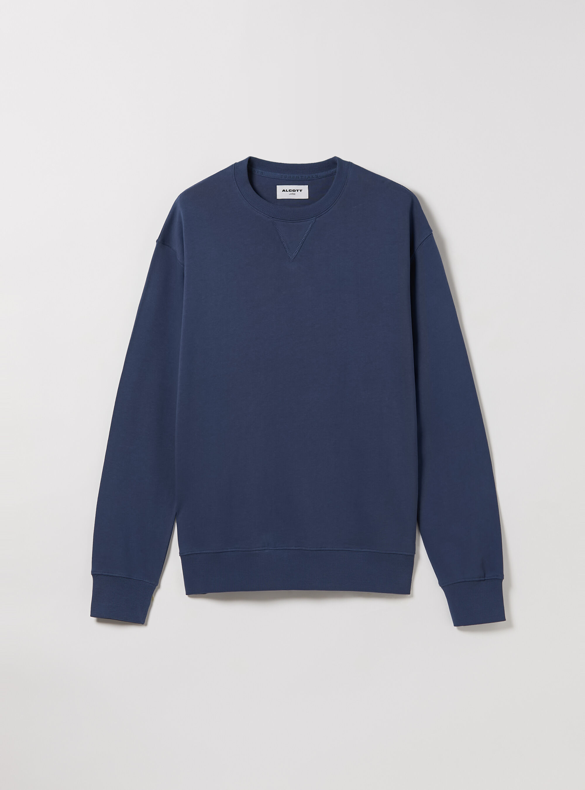 Plain-coloured crew-neck sweatshirt, BL3 BLUE LIGHT