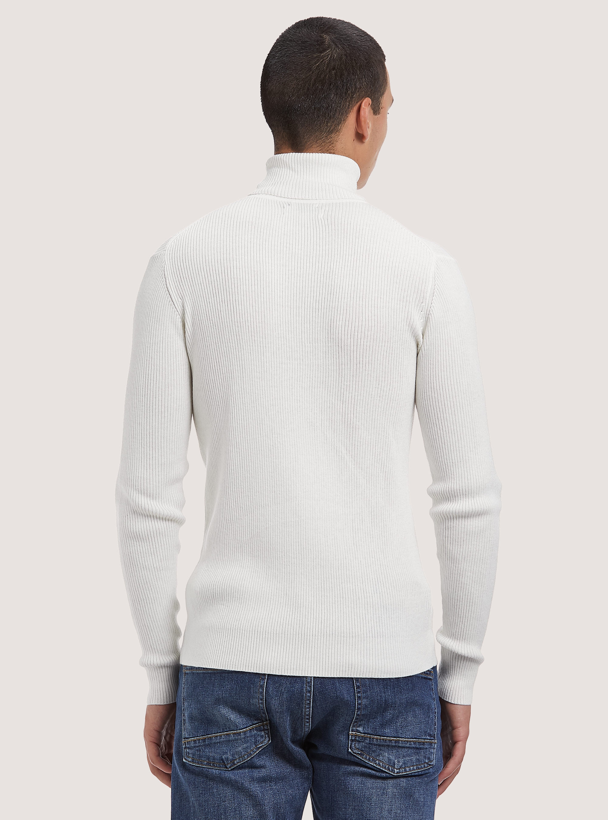 Mens white clearance ribbed turtleneck