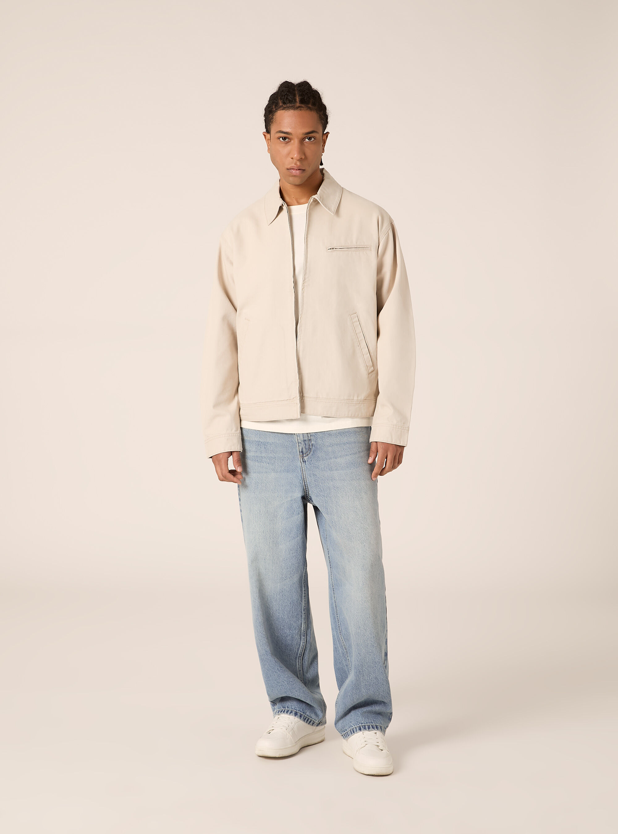 Chaqueta de lona con cuello