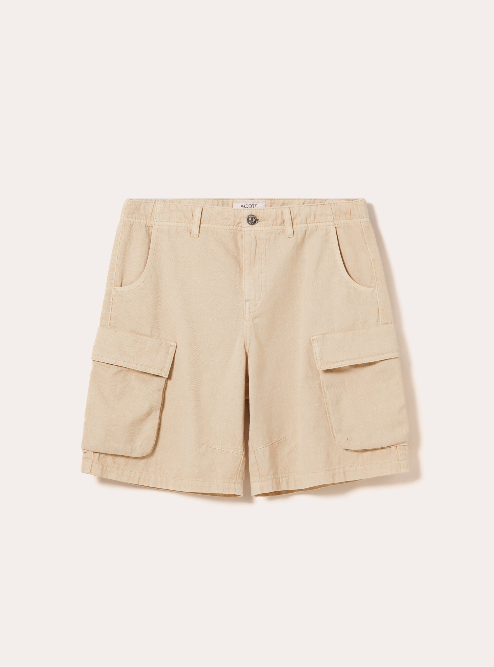 Twill cargo bermuda shorts, CR2 CREAM MEDIUM