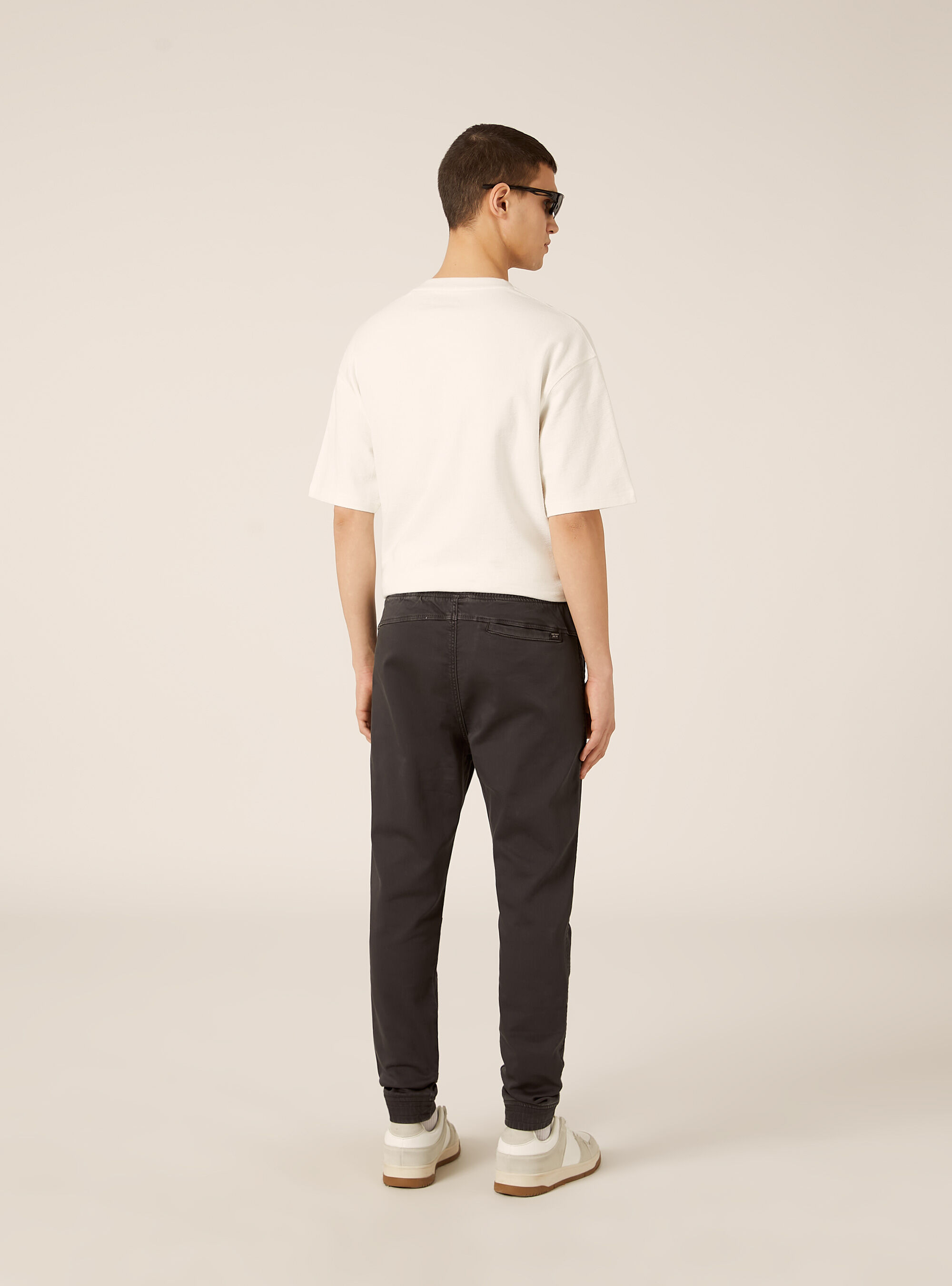 Cotton jogger trousers, GY1 GREY DARK