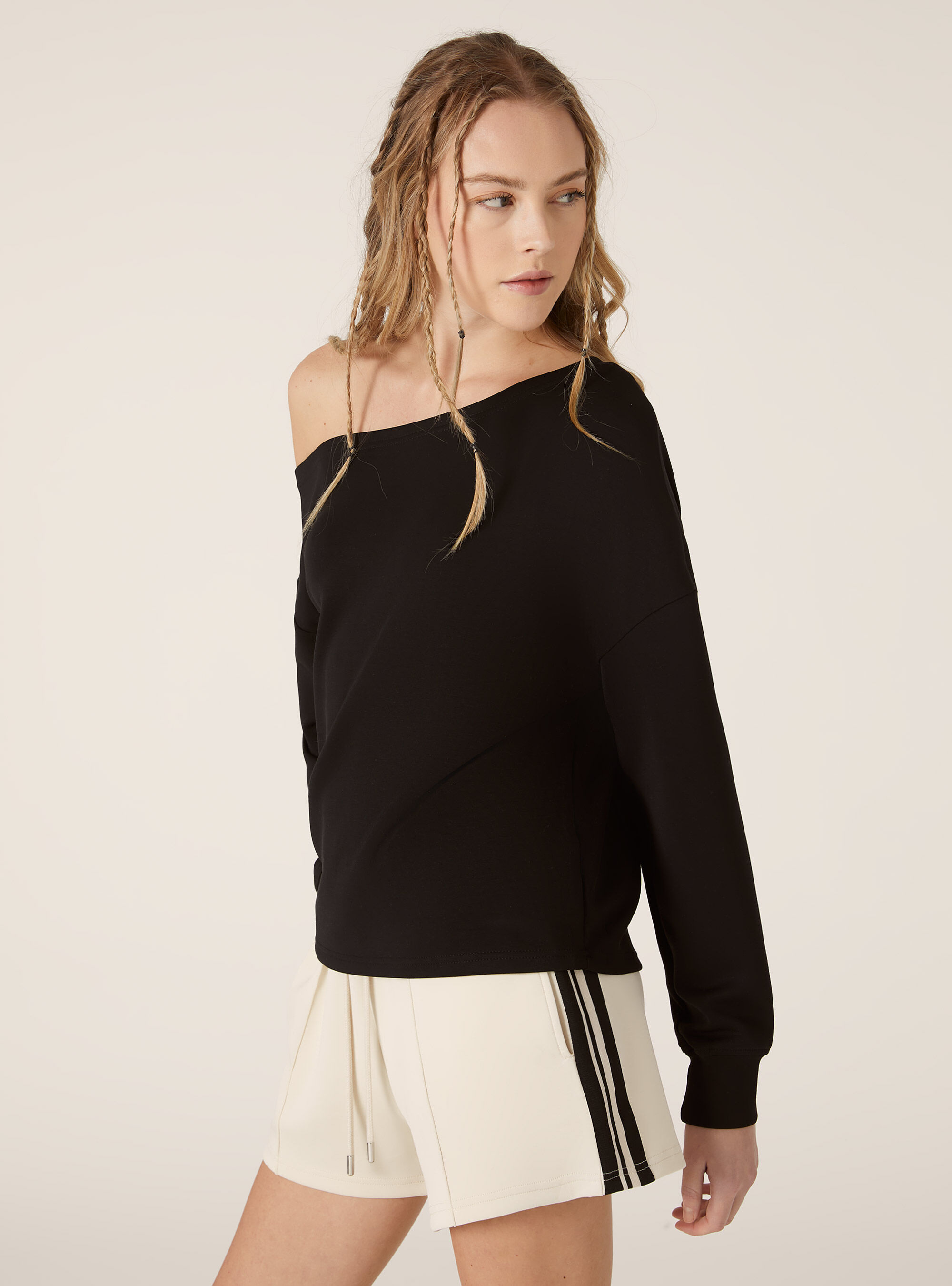 Soft touch asymmetric sweatshirt