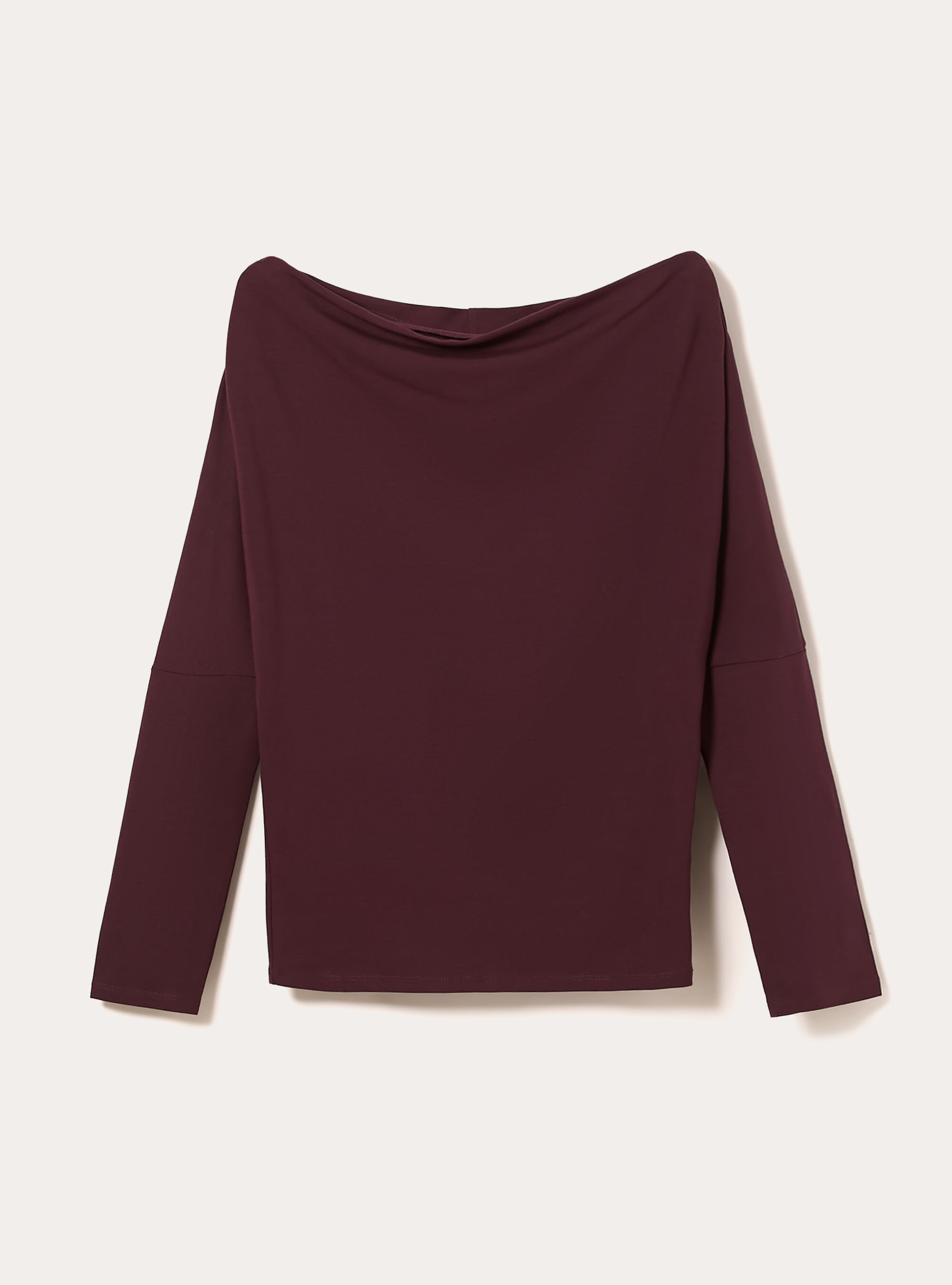 T-shirt a maniche lunghe asimmetrica, VI2 VIOLET MEDIUM