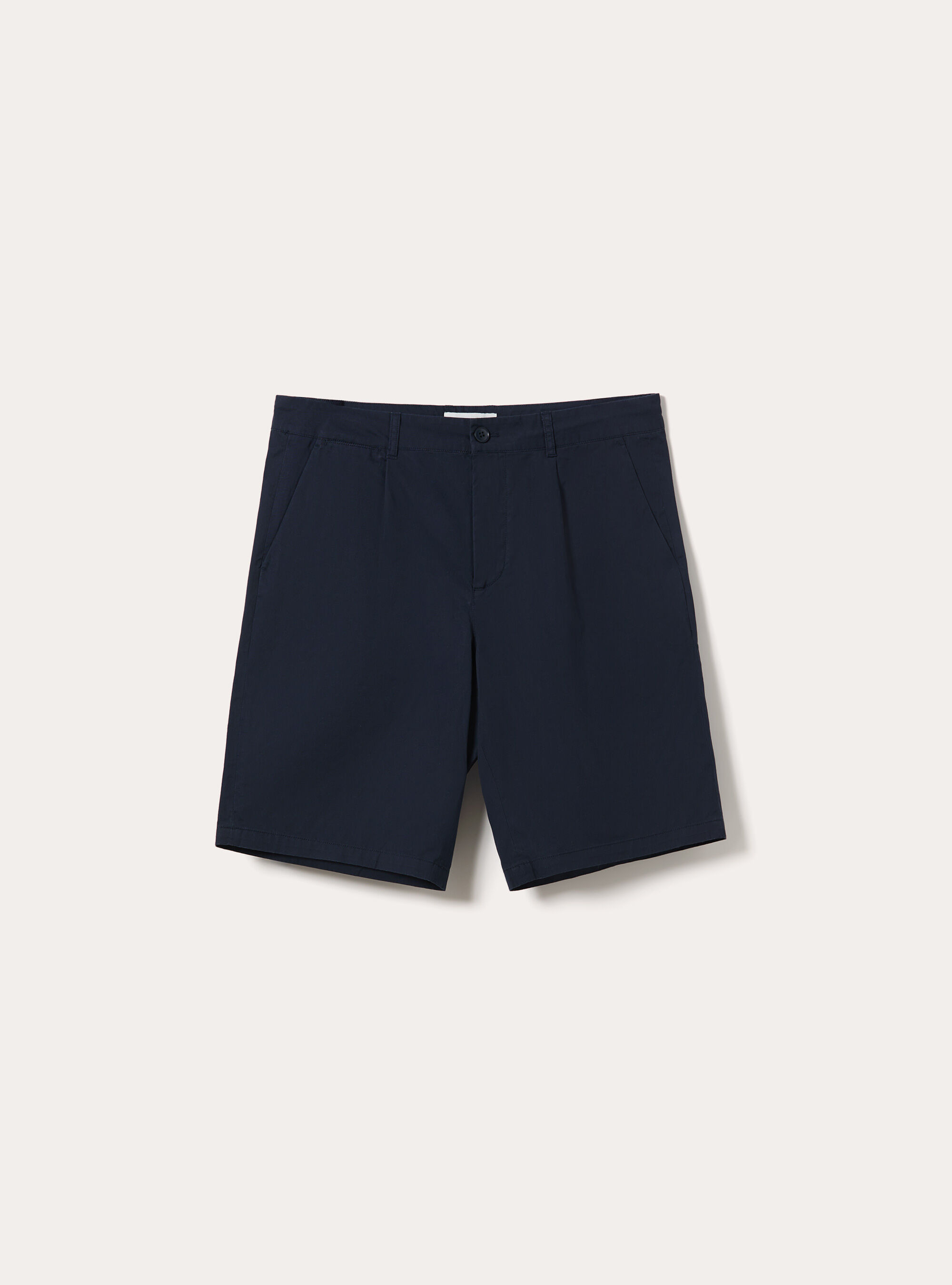 Regular Fit Pleated Chino Bermuda Shorts, BL1 BLUE DARK