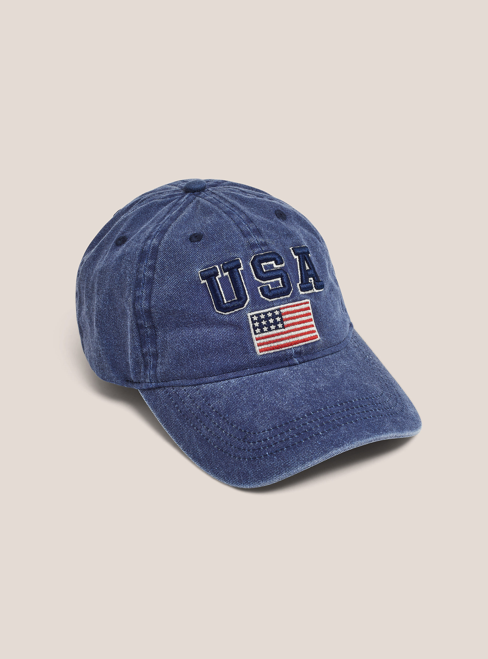 Cappello con ricamo USA effetto denim | Alcott | Accessori Uomo