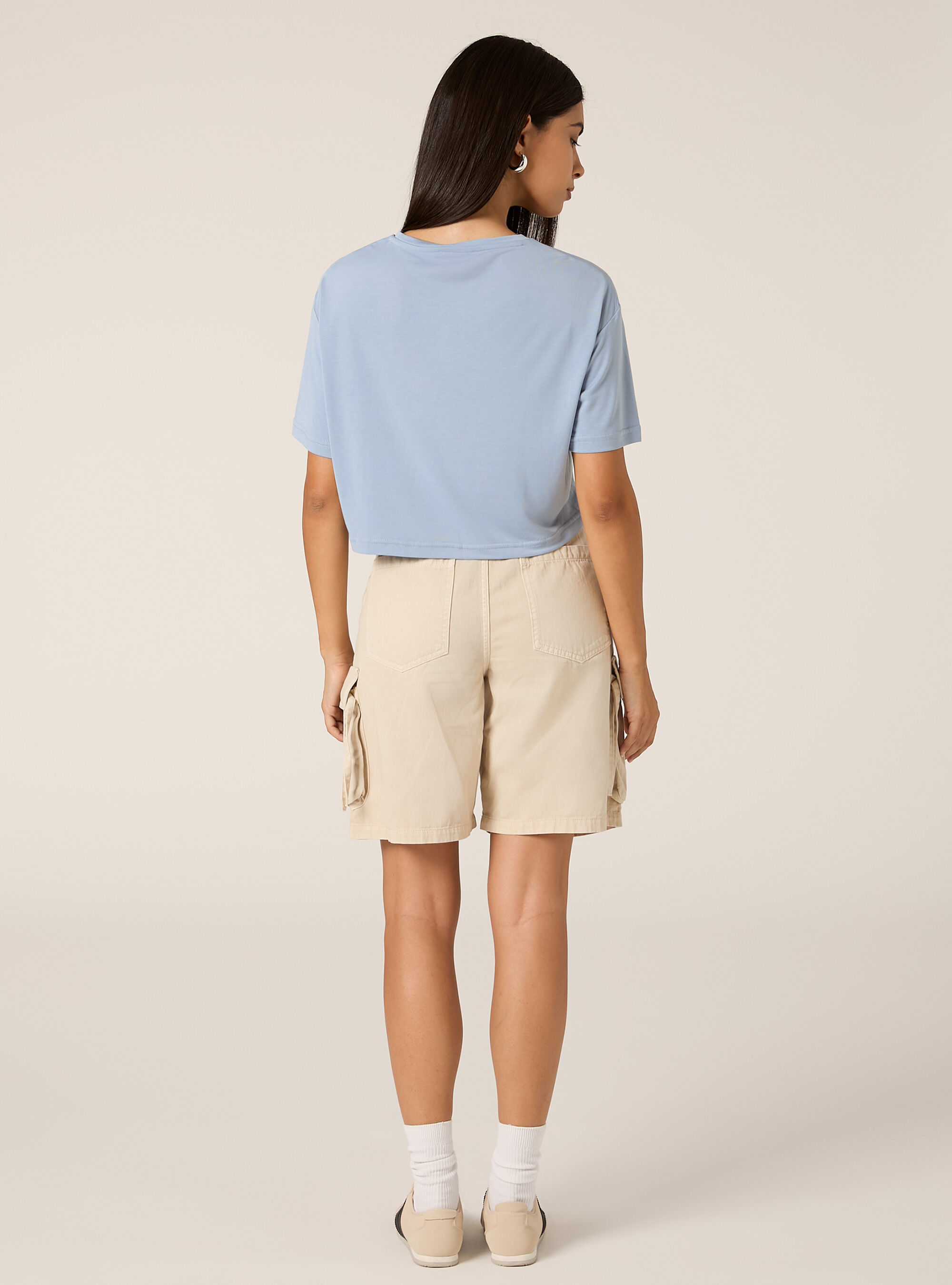 Gek&uuml;rztes T-Shirt mit weichem Griff, AZ3 AZURE LIGHT