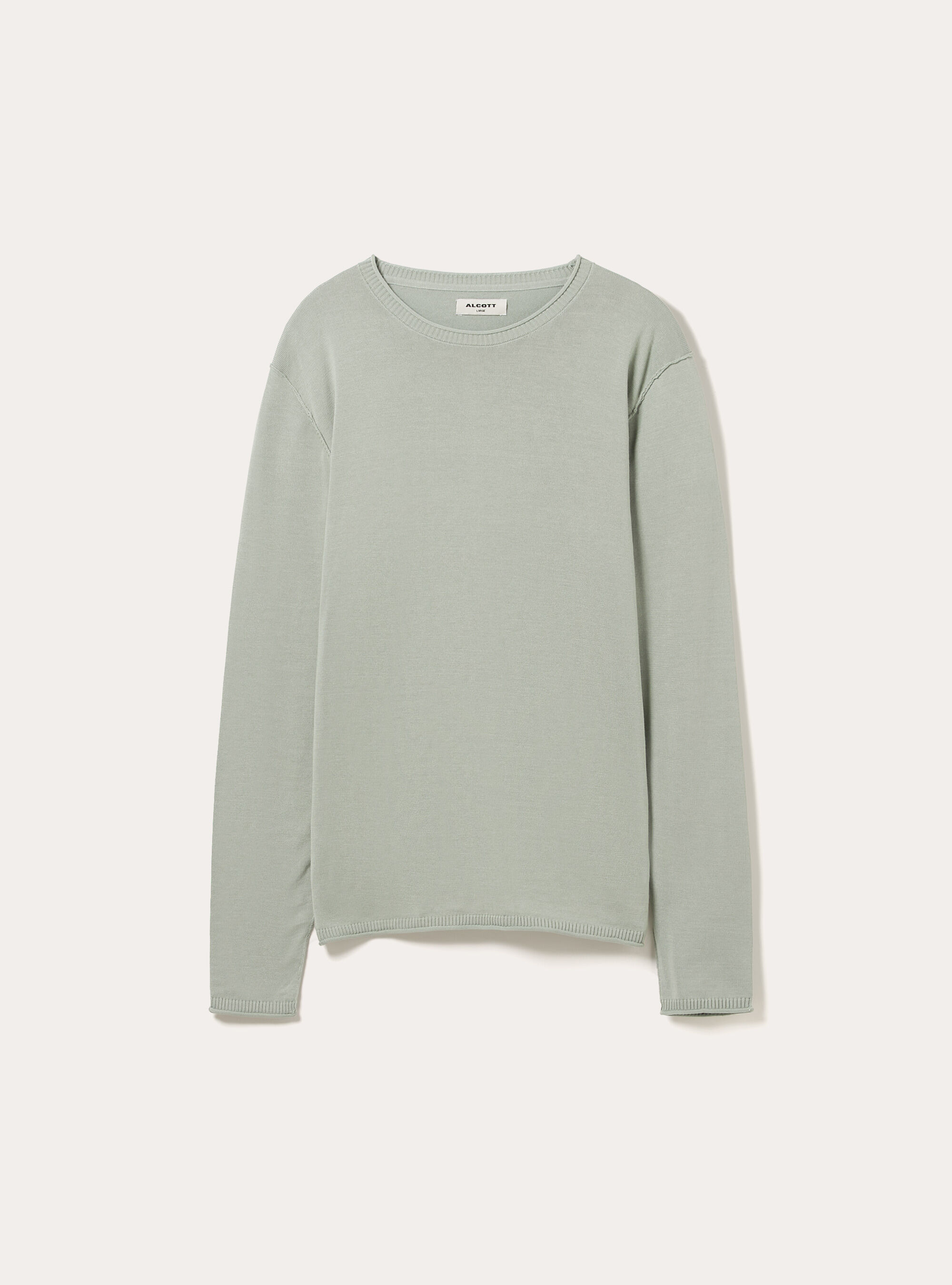 Jersey de cuello redondo de algod&oacute;n, SG3 SAGE LIGHT