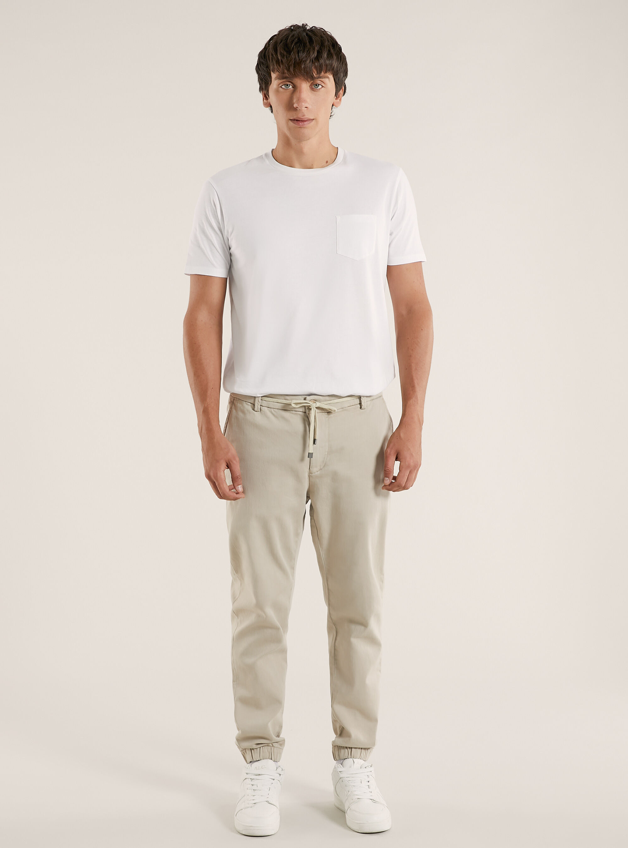 Pantalon de jogging avec cordon de serrage, BG3 BEIGE LIGHT