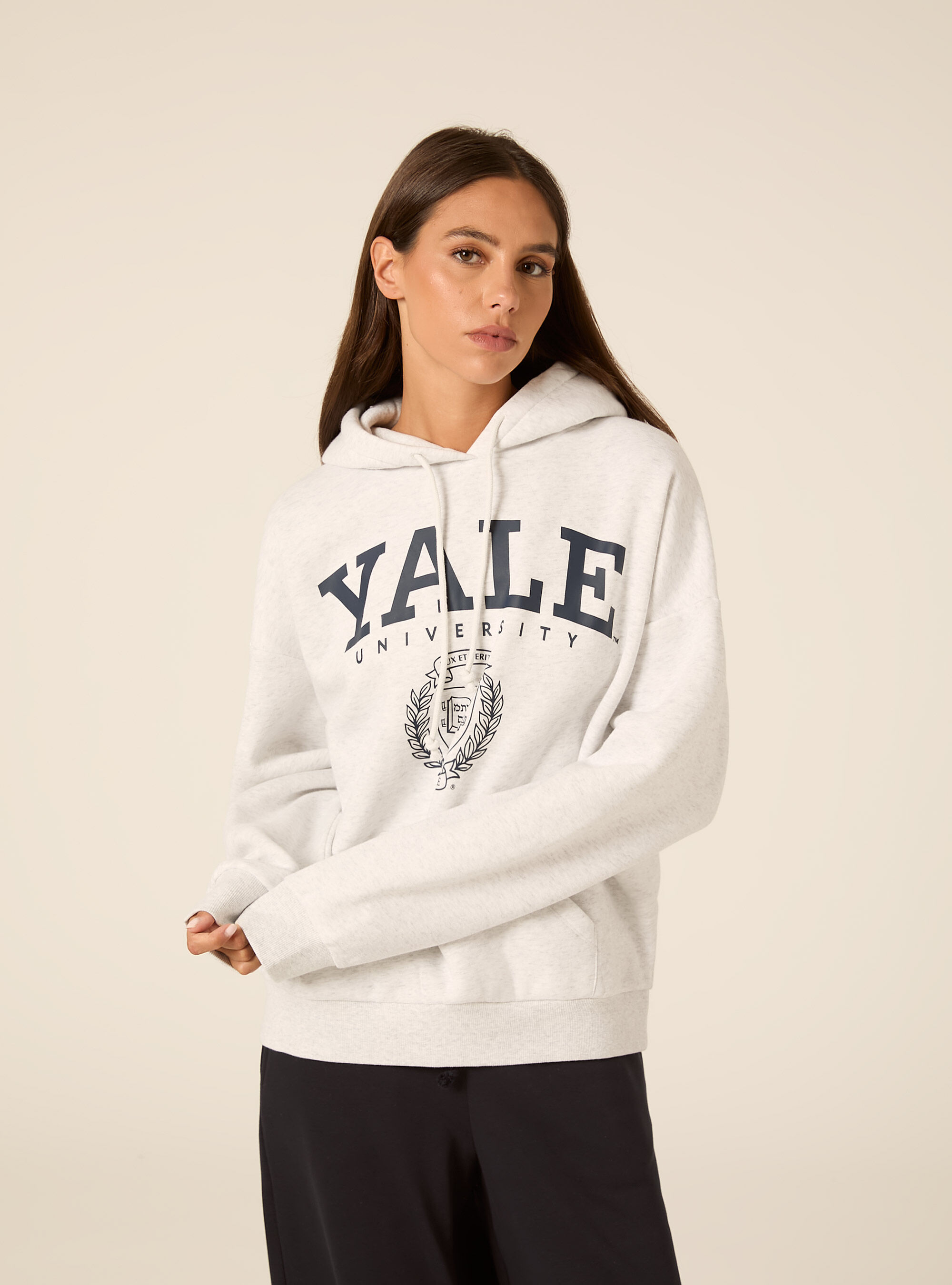 Felpa cappuccio over yale